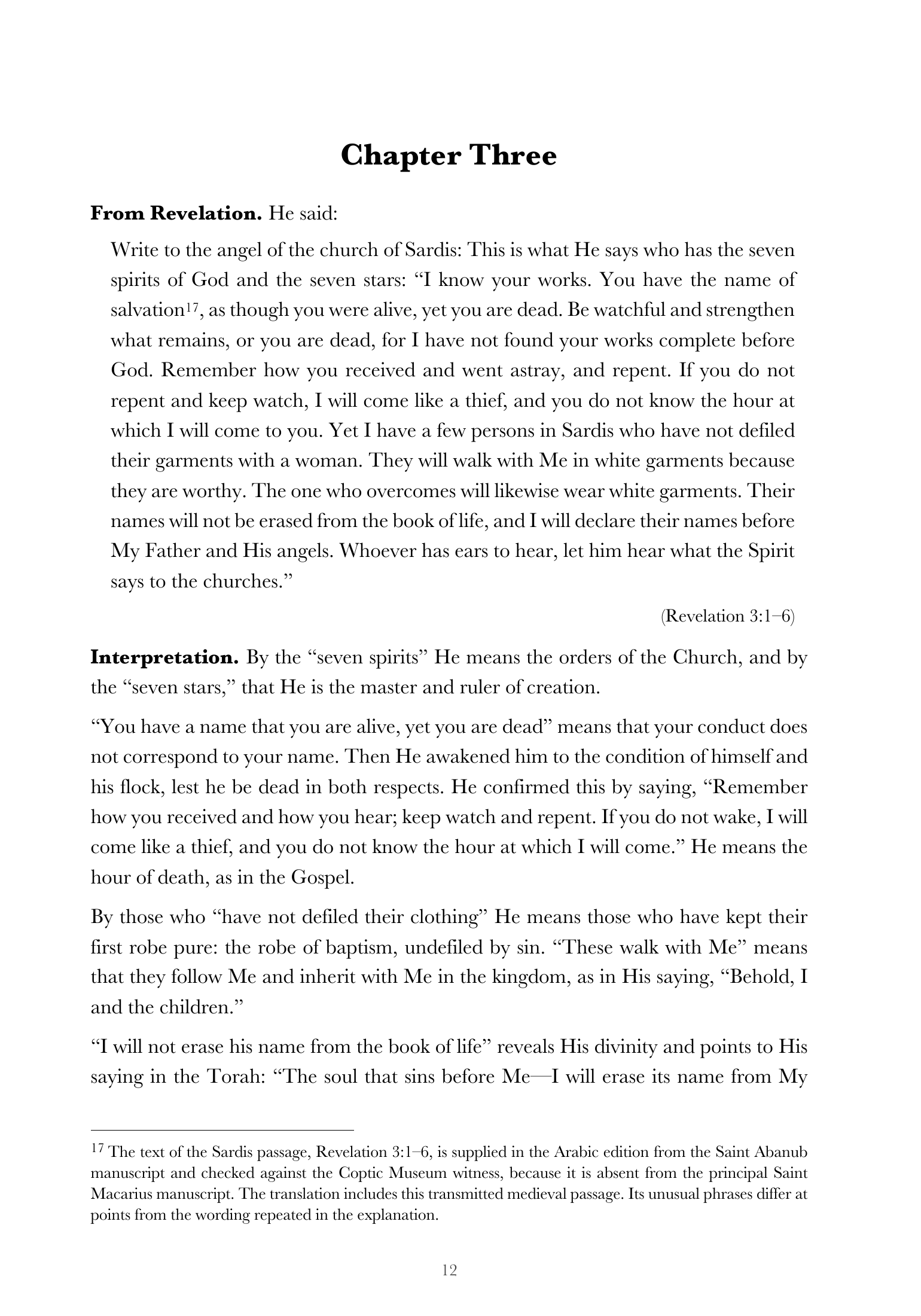 Chapter Three — The letter to the Church in Pergamum