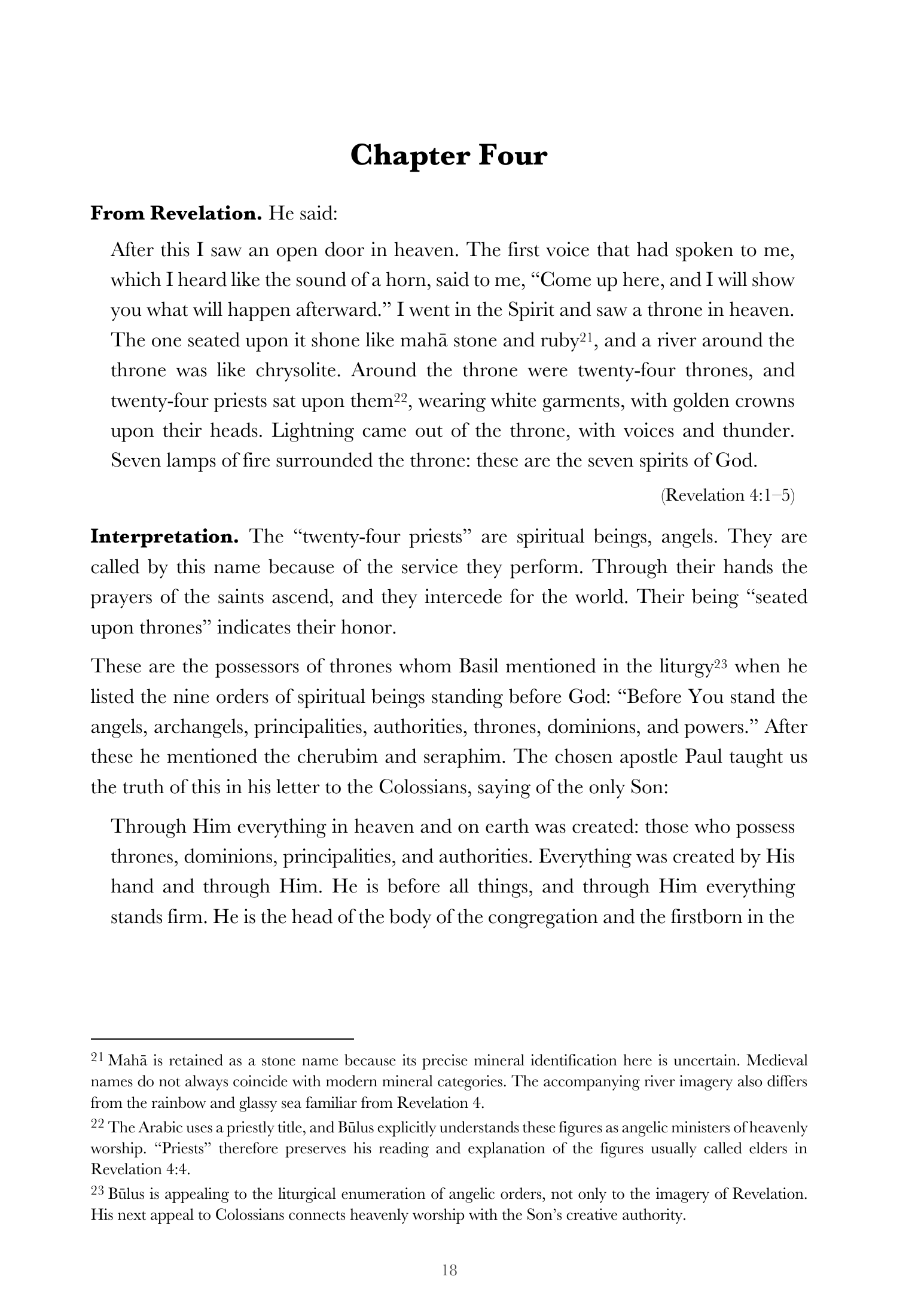 Chapter Four — The heavenly throne