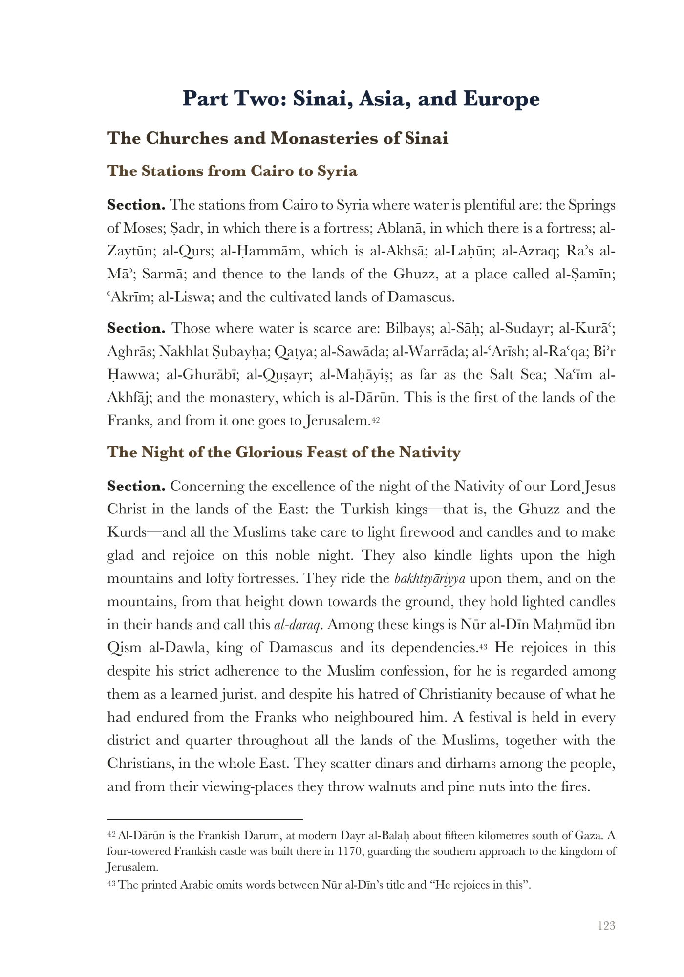 Part Two: Sinai, Asia, and Europe