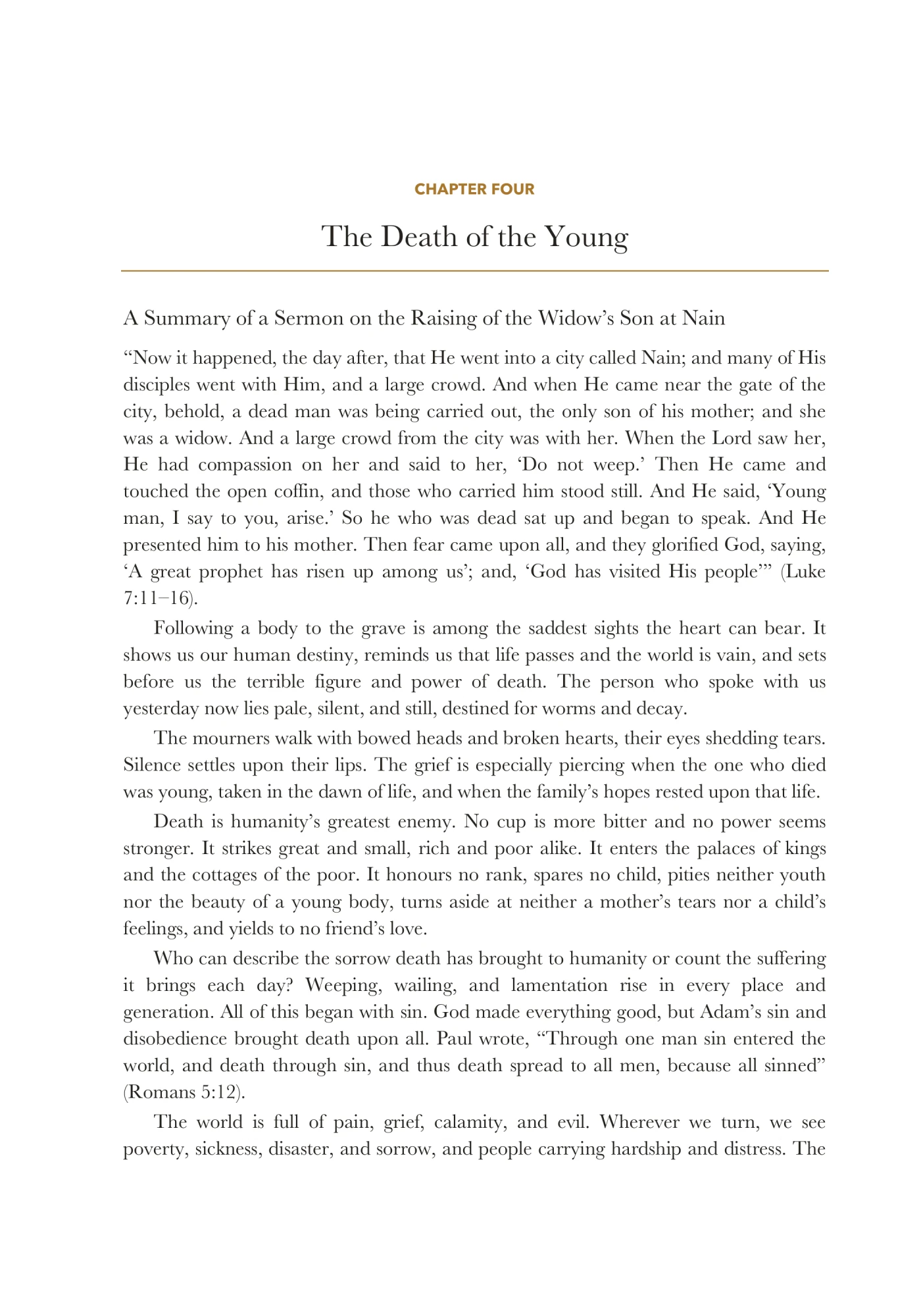 The death of the young