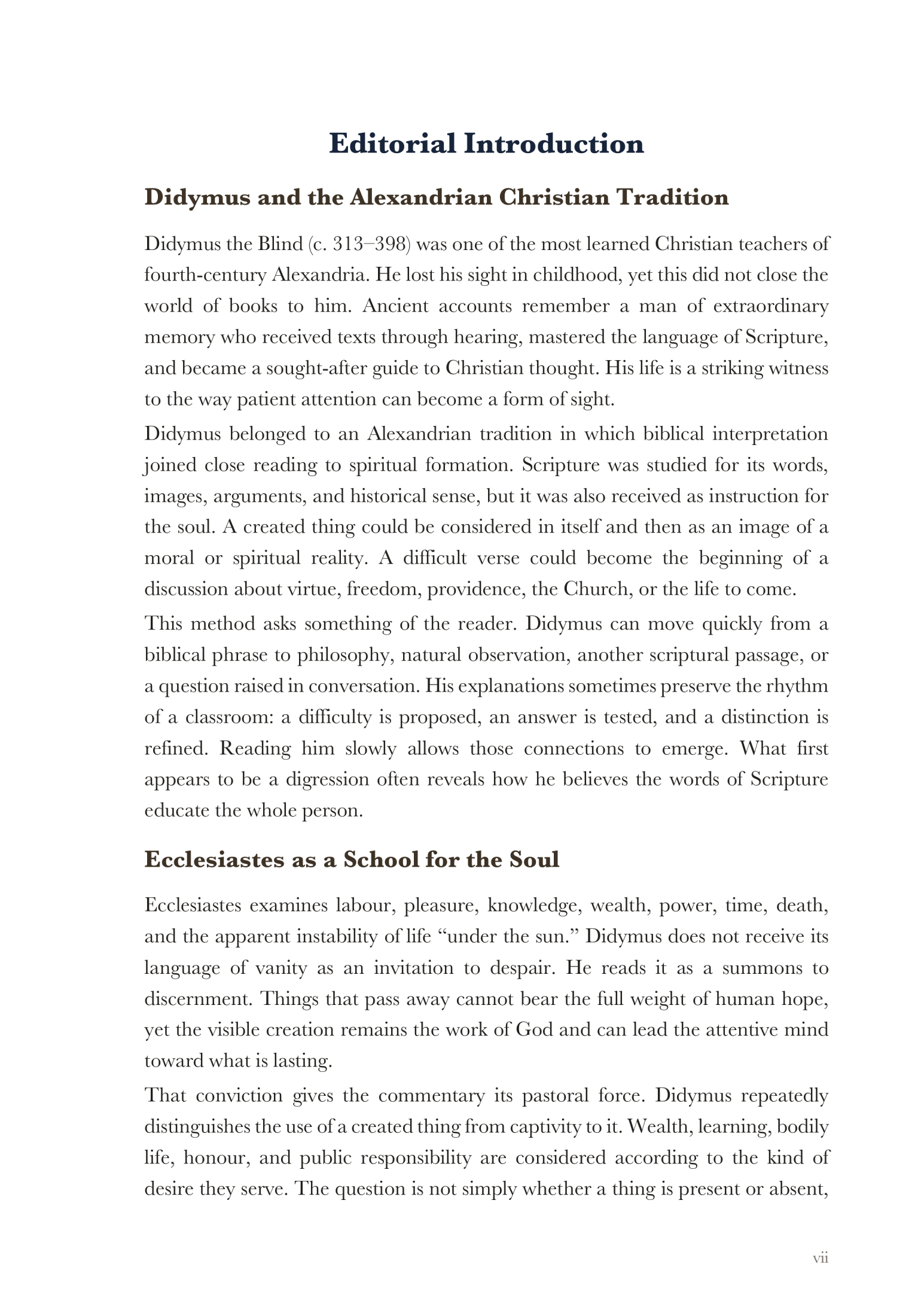 Editorial introduction
