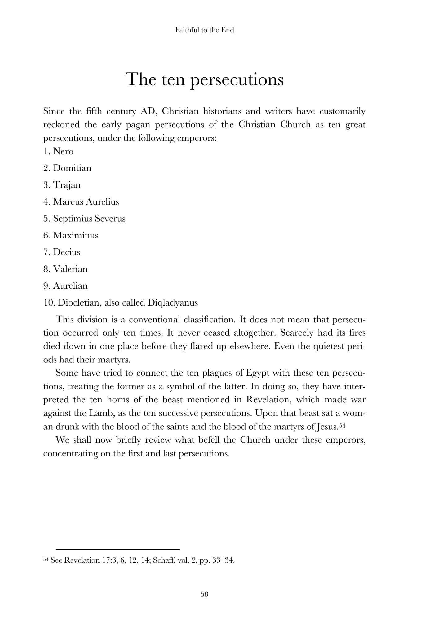 The ten persecutions