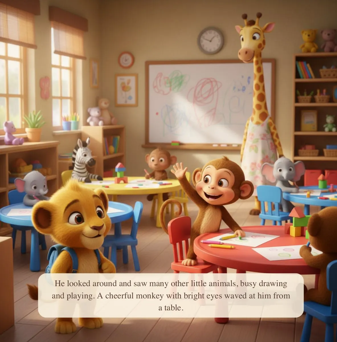 Interior preview page from First Day At School