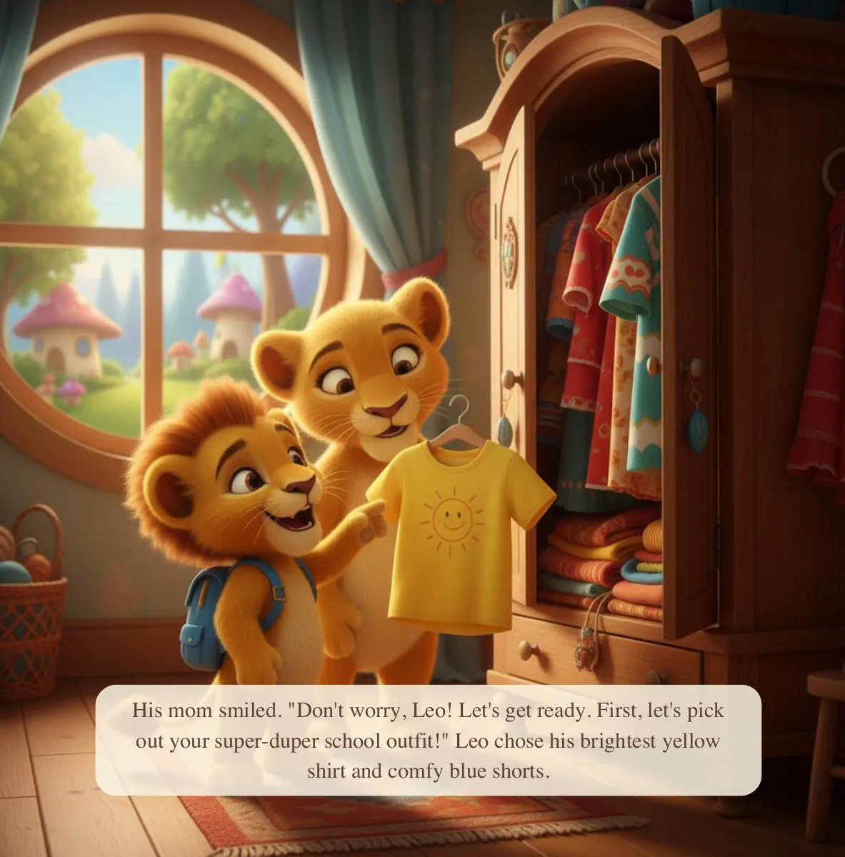 Interior preview page from First Day At School