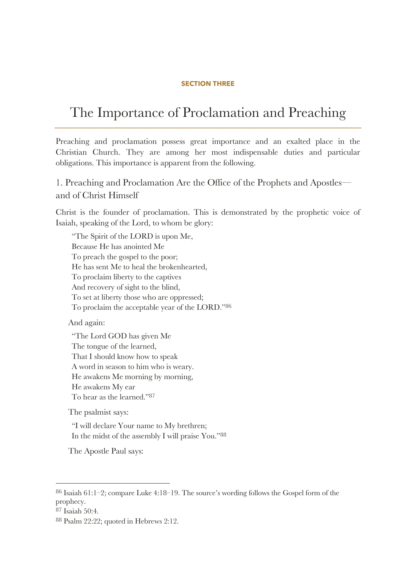 The Importance of Proclamation and Preaching