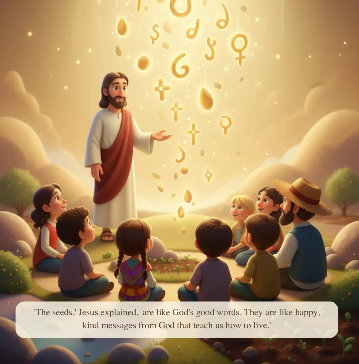 Interior preview page from Jesus and the Parable of the Sower