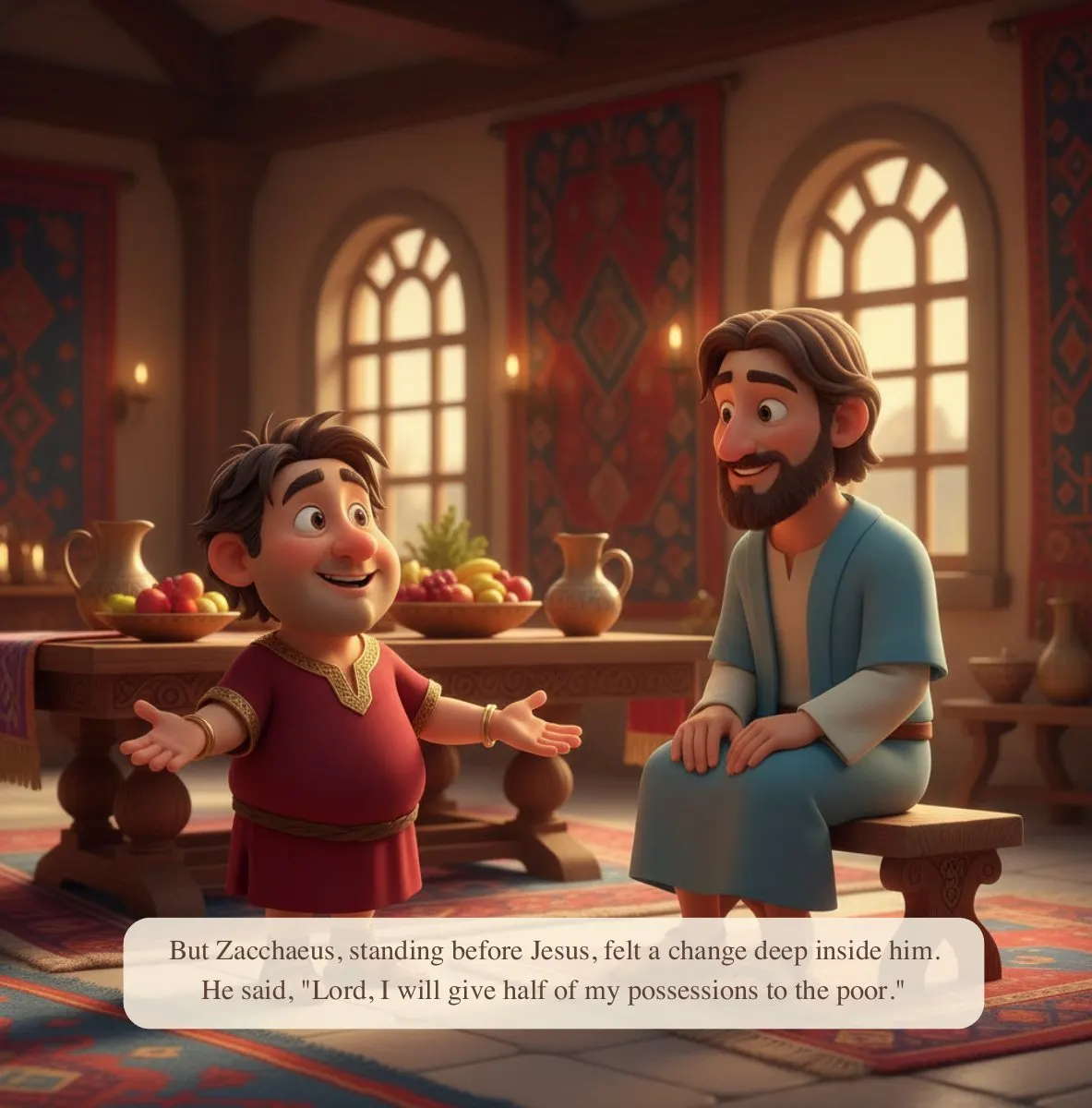 Interior preview page from Jesus and Zacchaeus