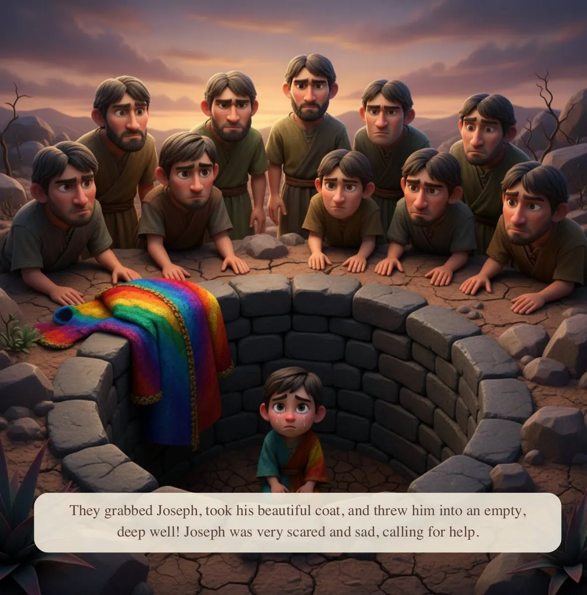 Interior preview page from Joseph and the Rainbow Coat