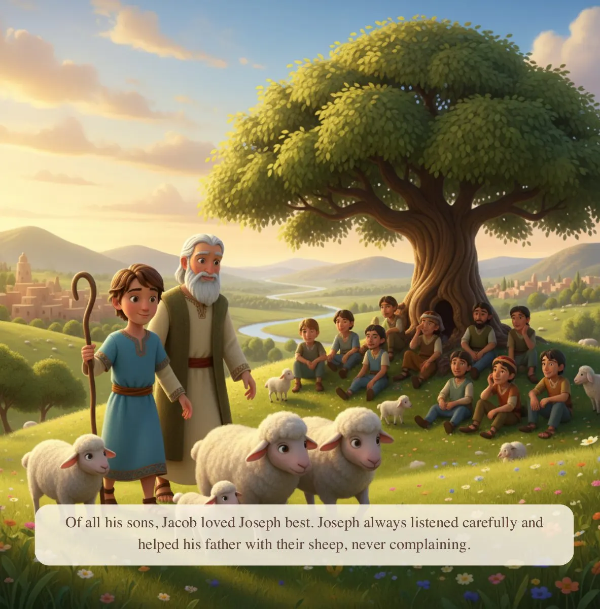 Interior preview page from Joseph and the Rainbow Coat