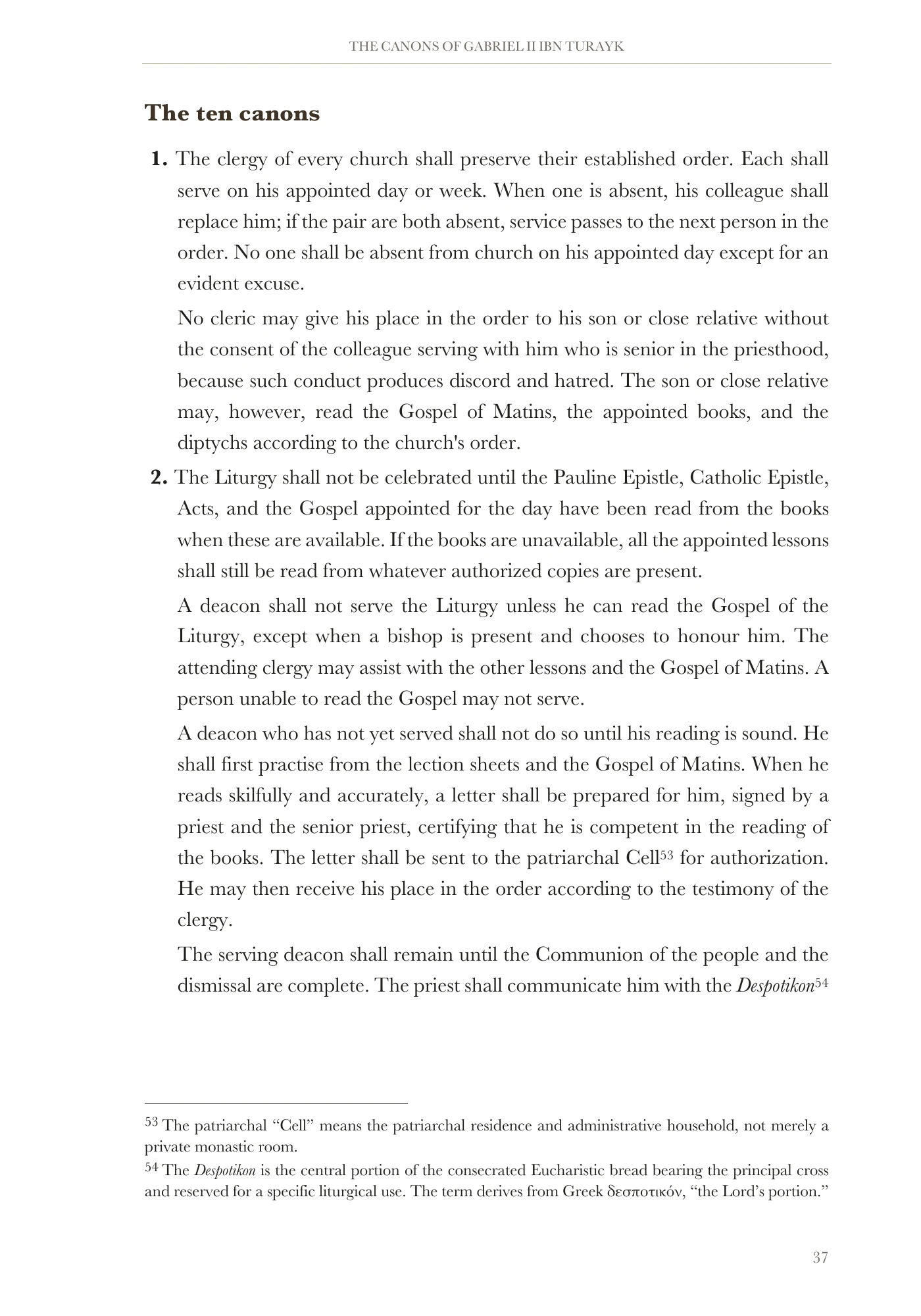 Gabriel II: the second series of ten canons