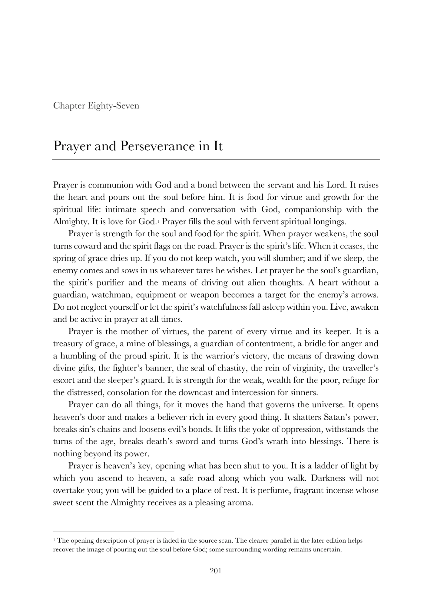 Prayer and Perseverance in It