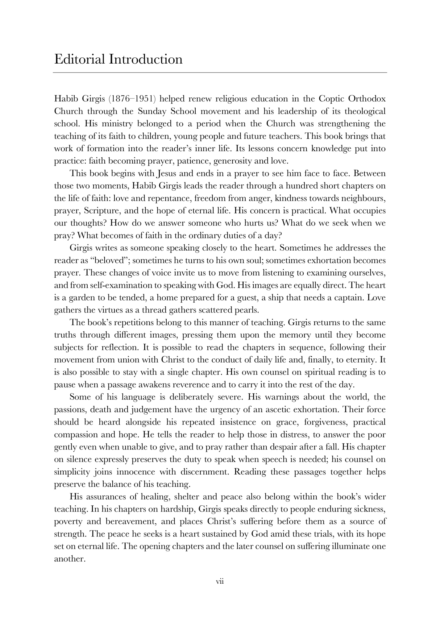 Habib Girgis and the spiritual life