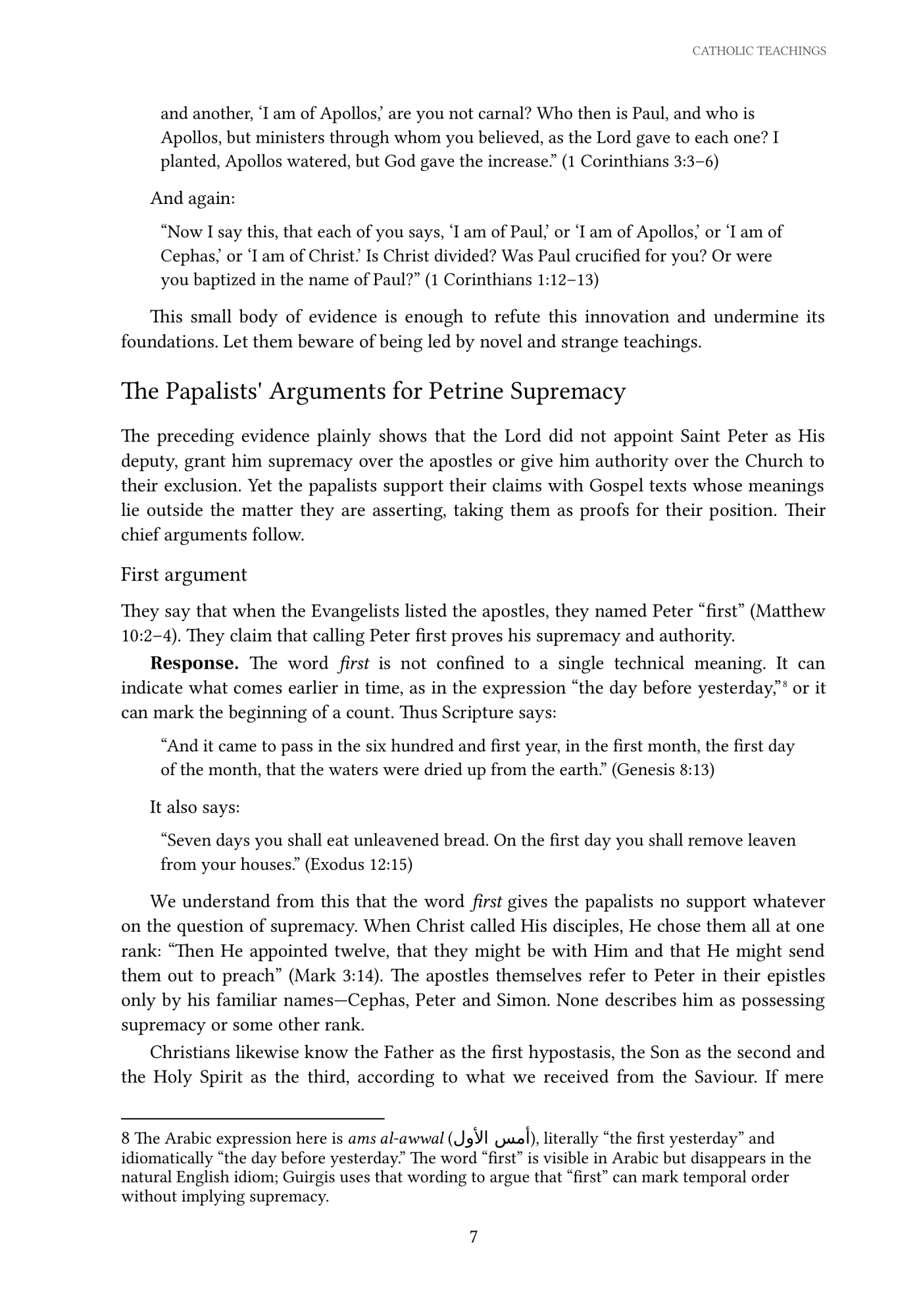 The Apostles and the Unity of the Church