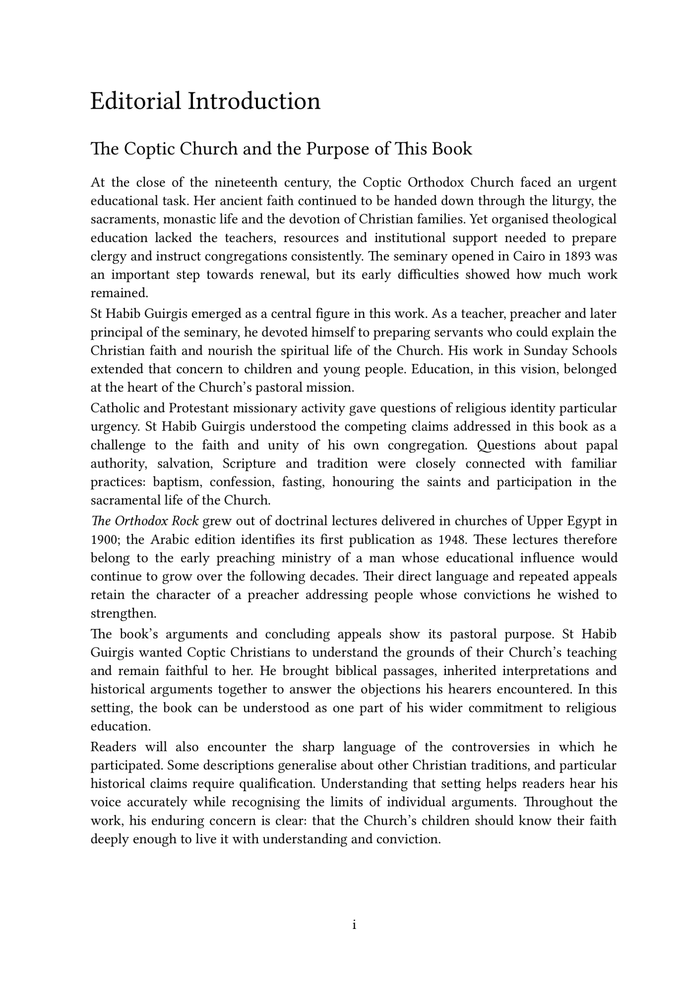 The Coptic Church and the Purpose of This Book