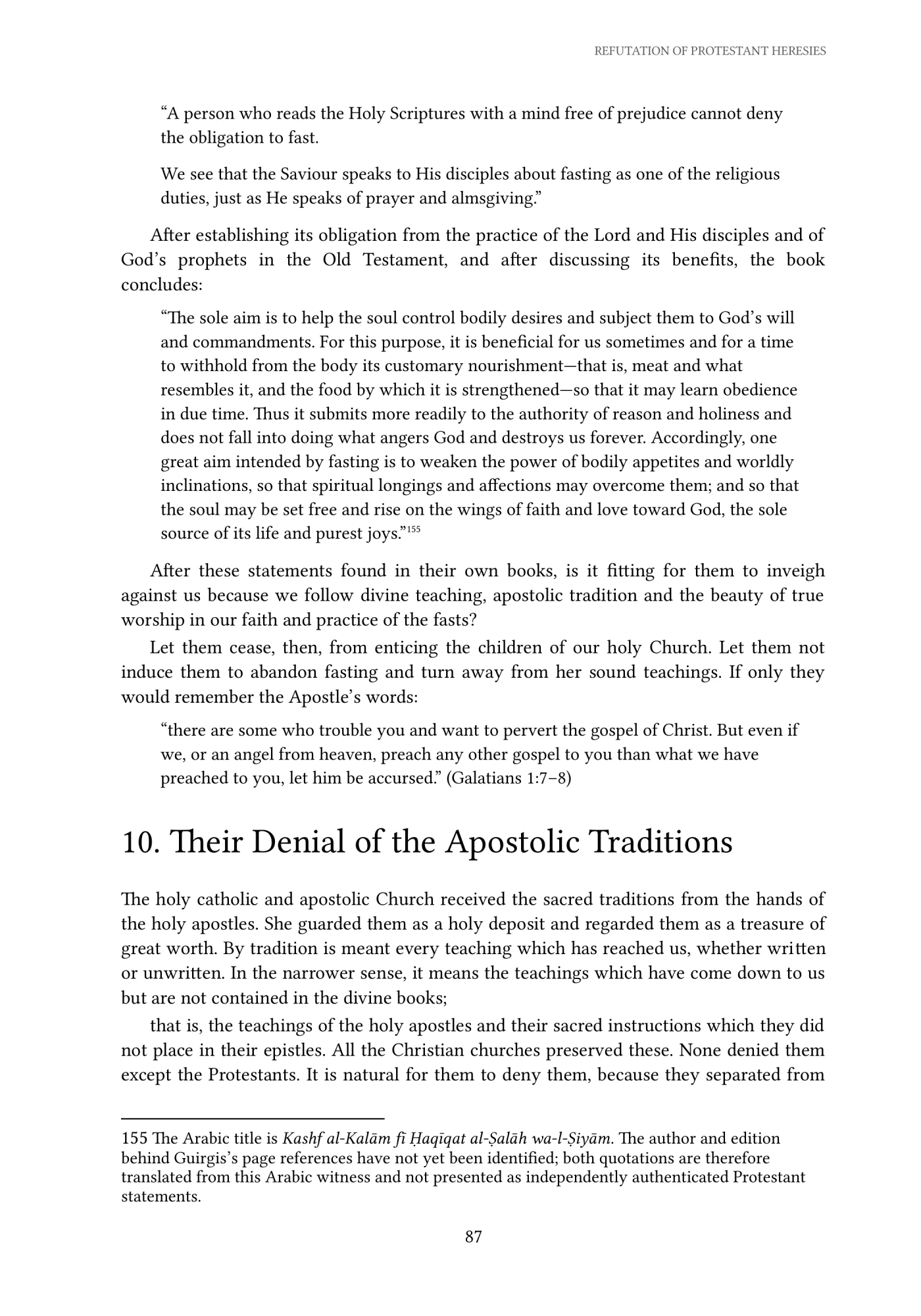 The Practice of Fasting