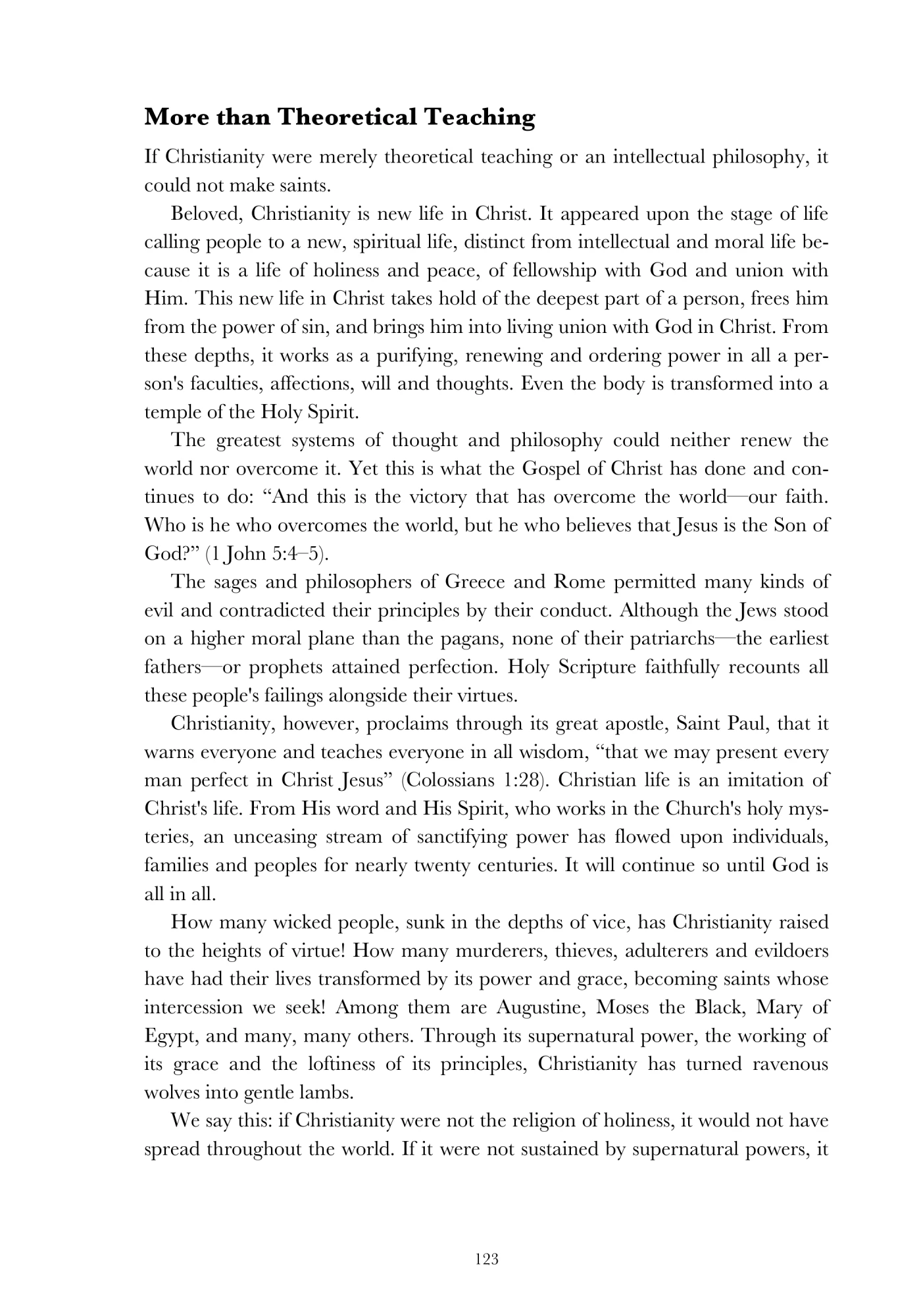 The life of holiness