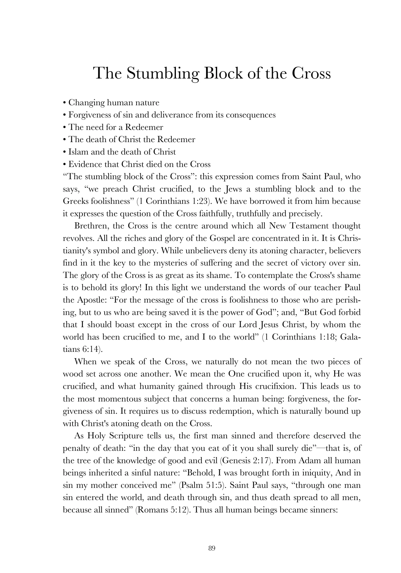 The Cross and salvation