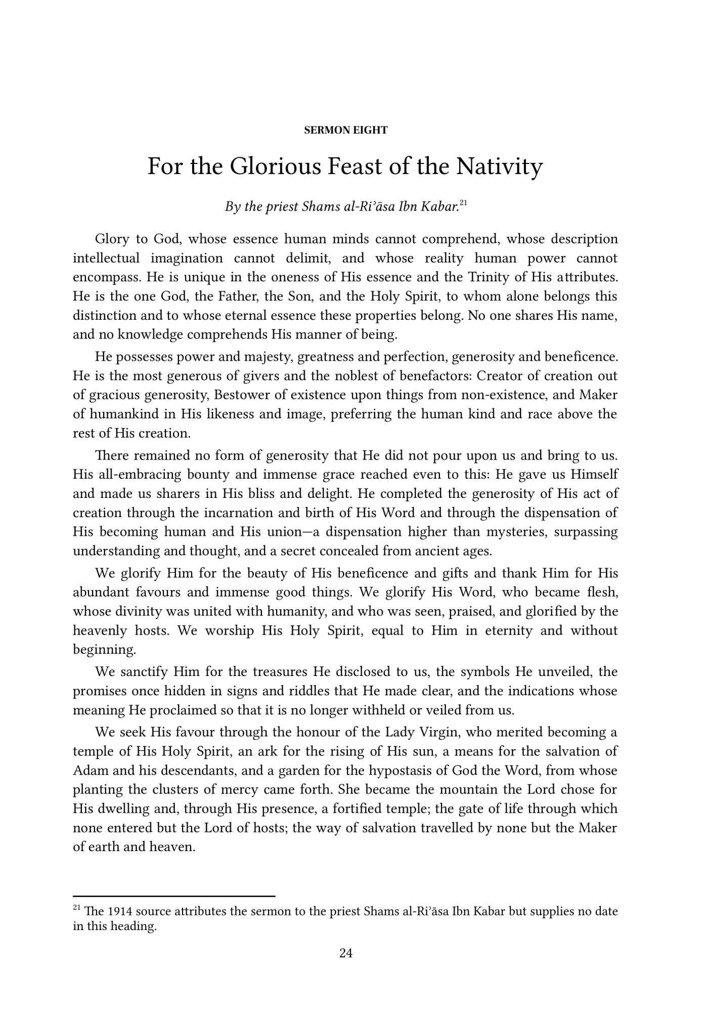 The Feast of the Nativity
