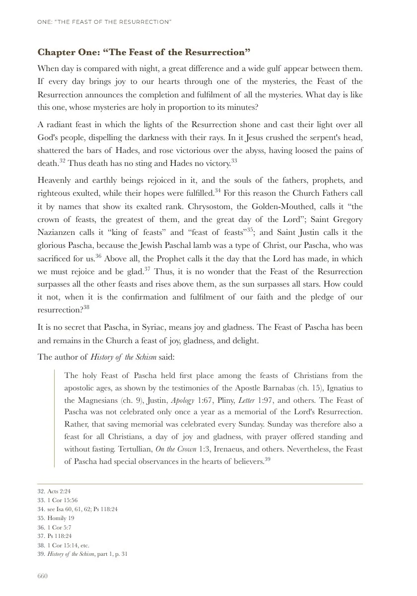 Part Two, Chapter One: The Feast of the Resurrection