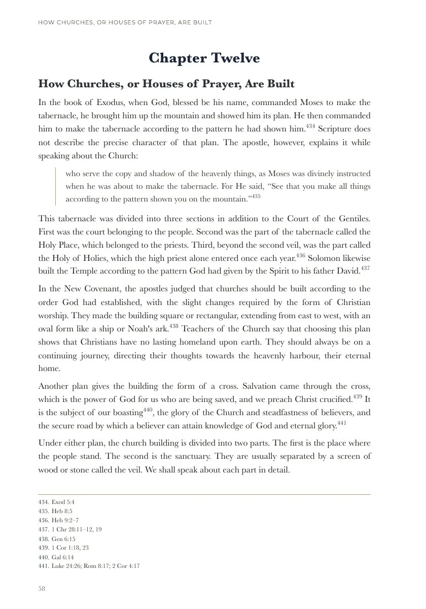 Part One, Chapter Twelve: How churches are built
