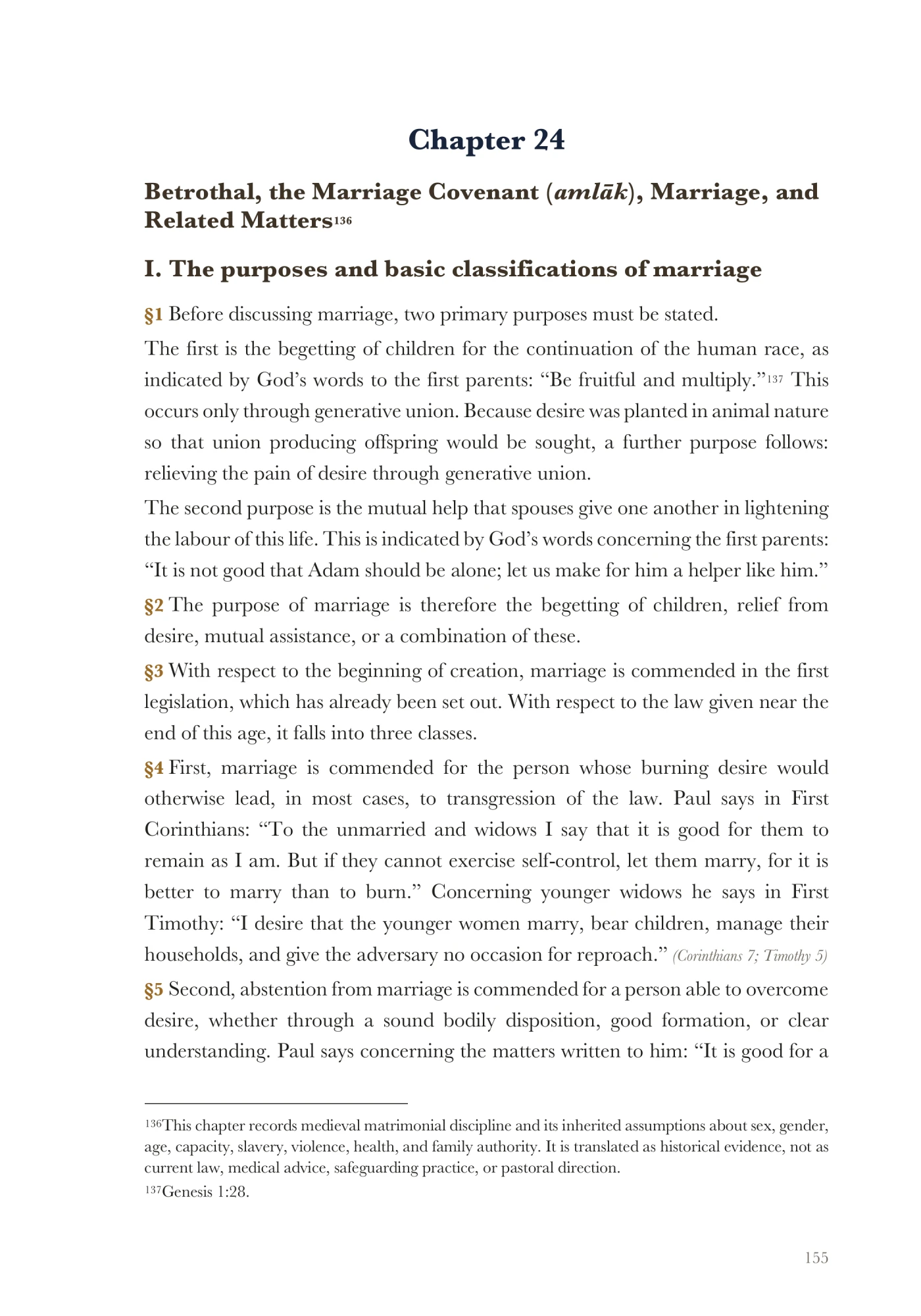 Betrothal and marriage
