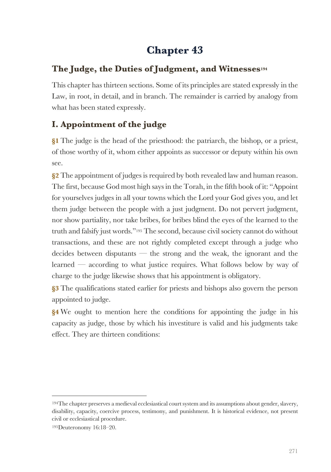 The judge, judgment, and witnesses