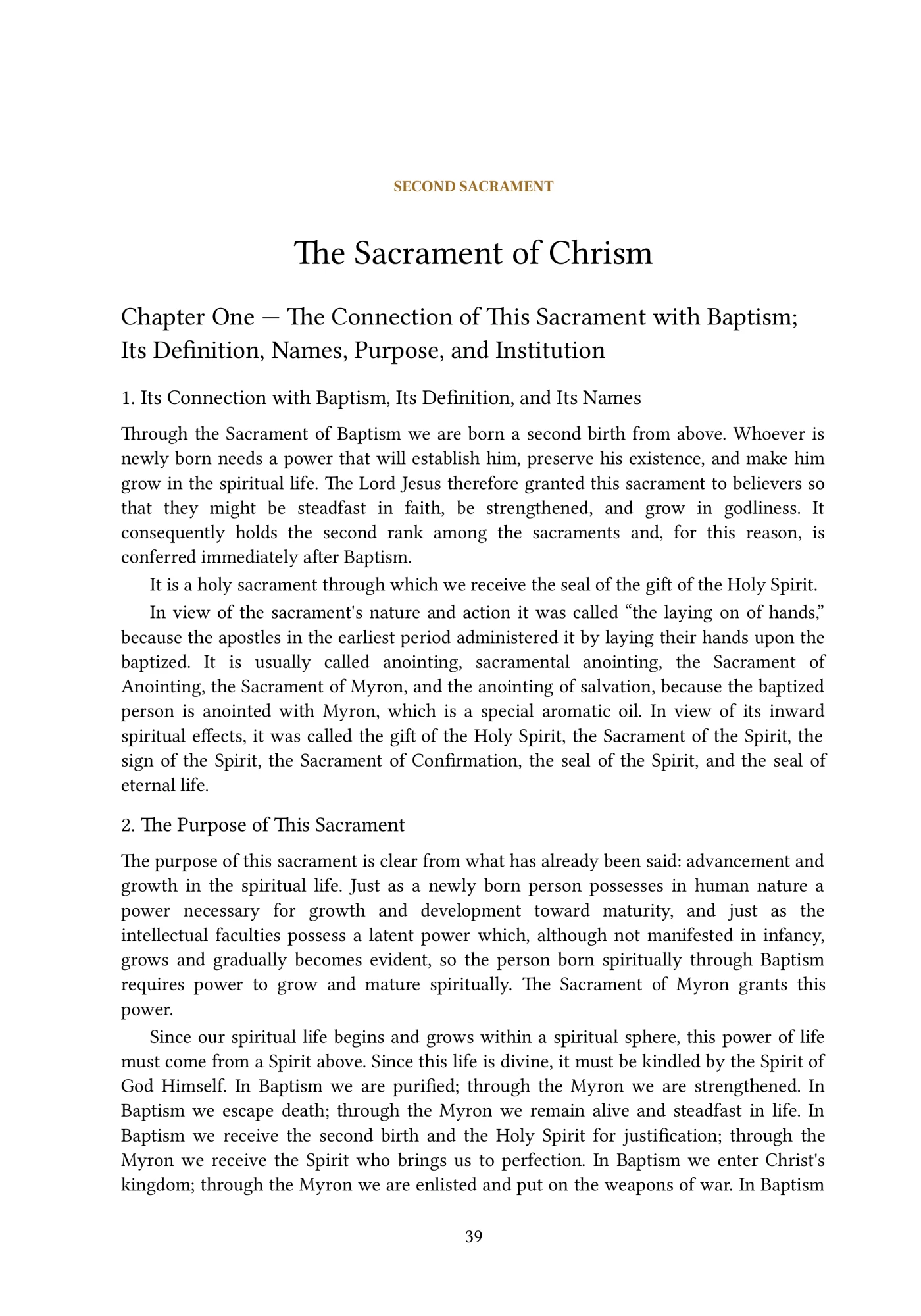 The Sacrament of Chrism