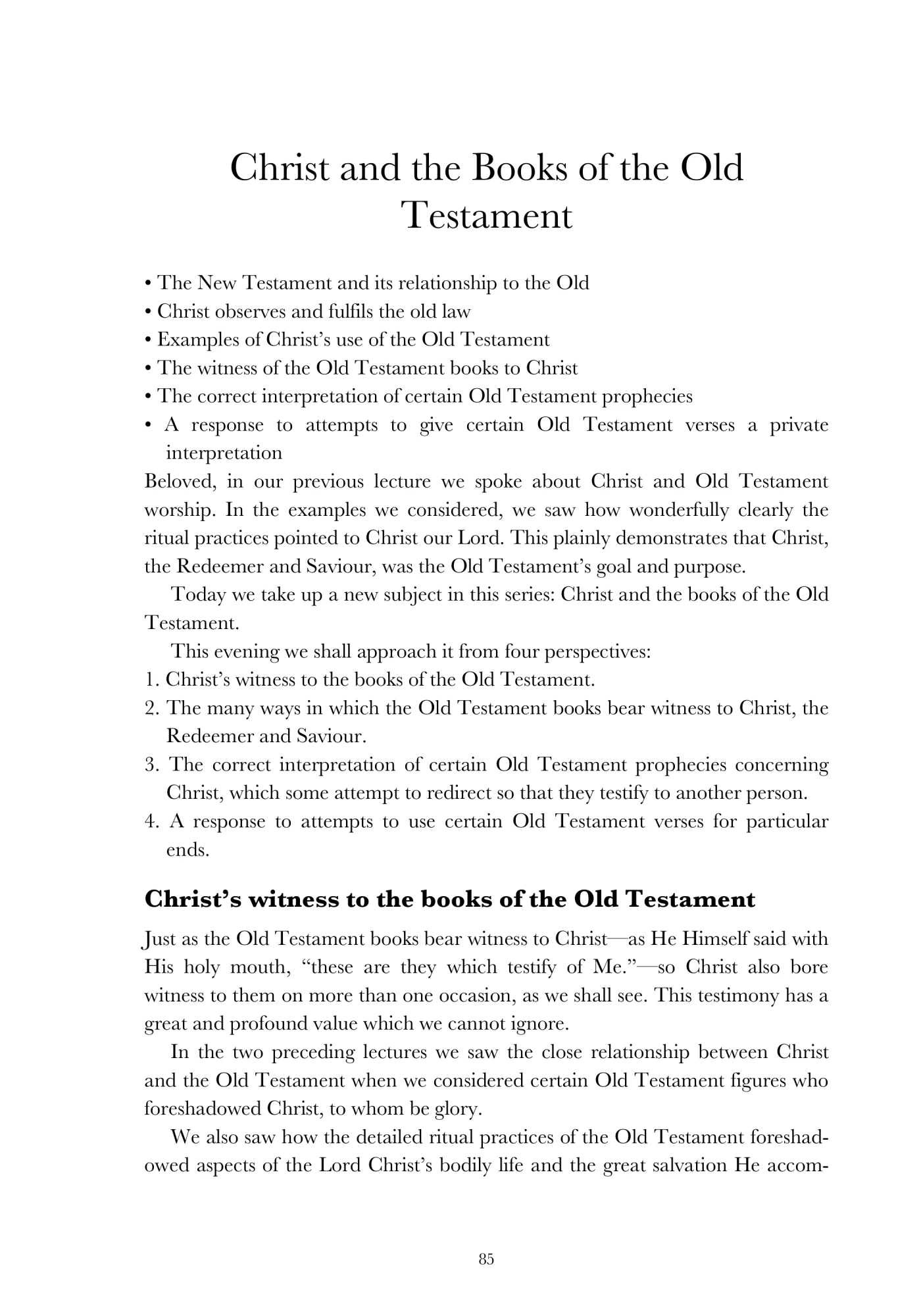 Christ in the books of the Old Testament