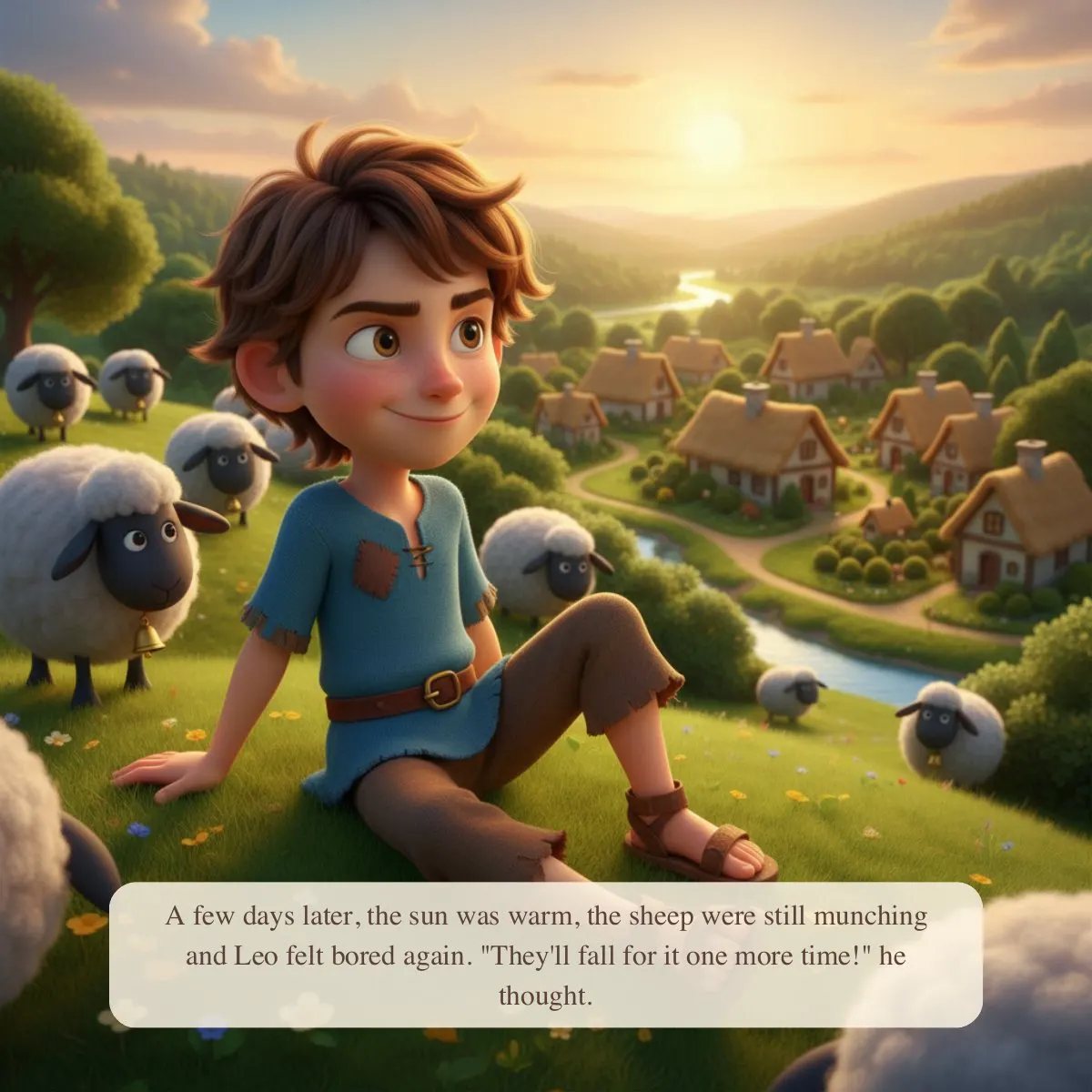 Interior preview page from The Boy Who Cried Wolf