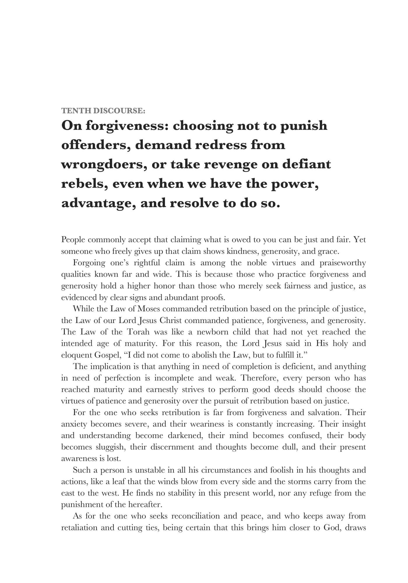 Forgiveness