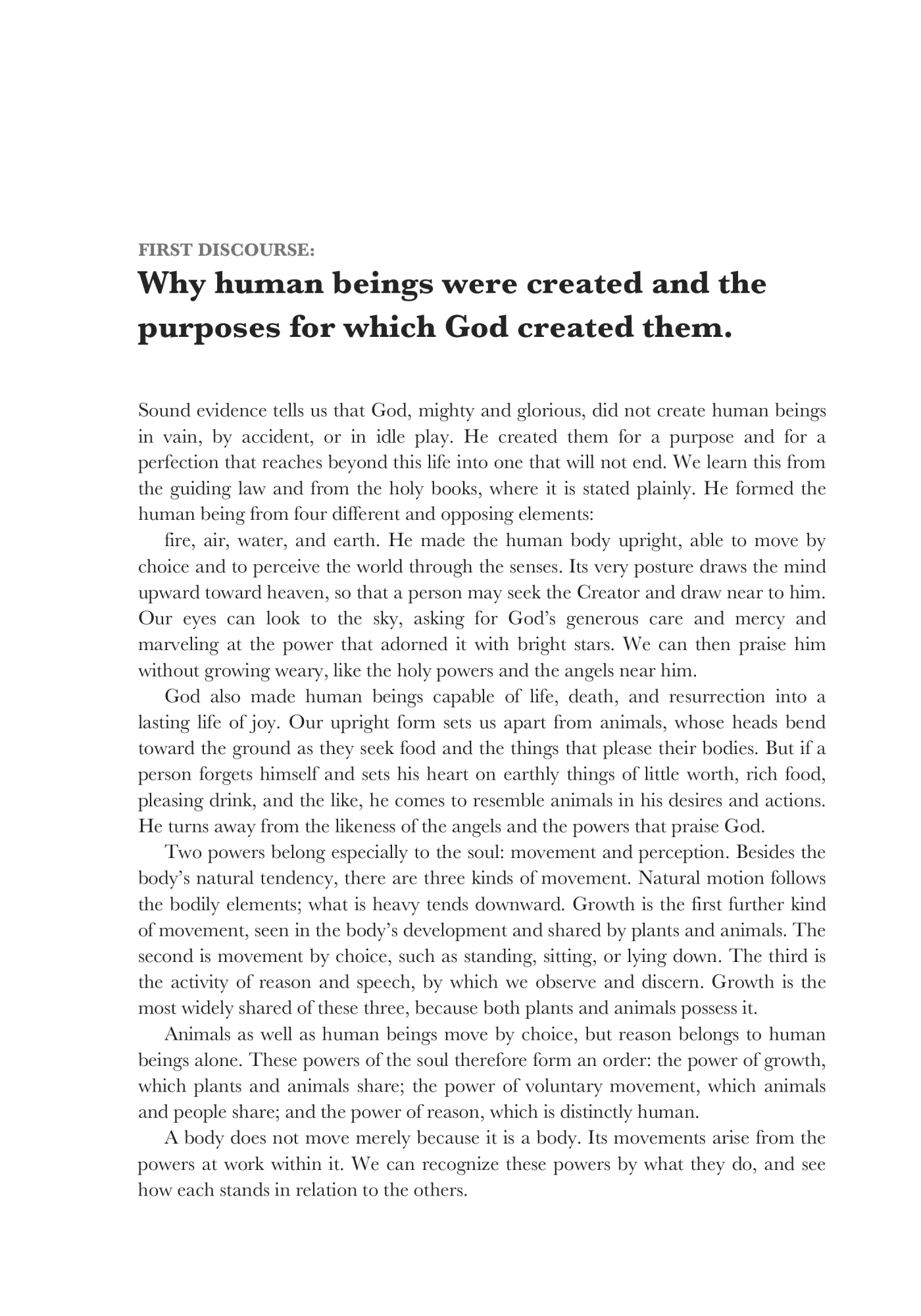 Why humanity was created