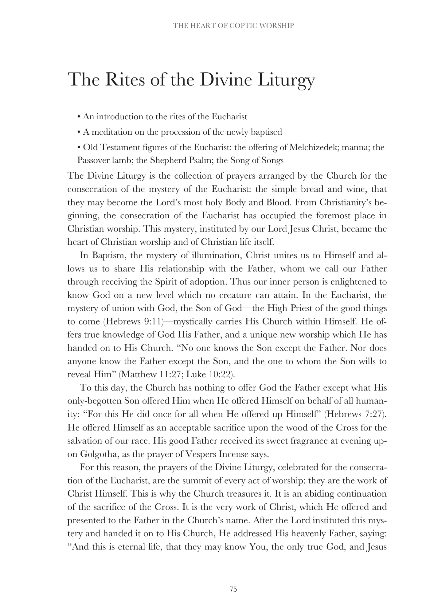 The rites of the Divine Liturgy