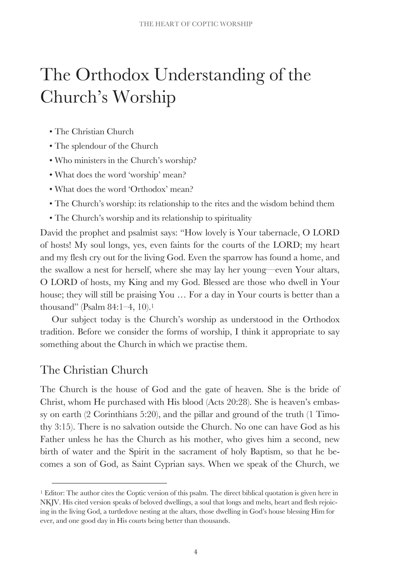 The Orthodox understanding of worship