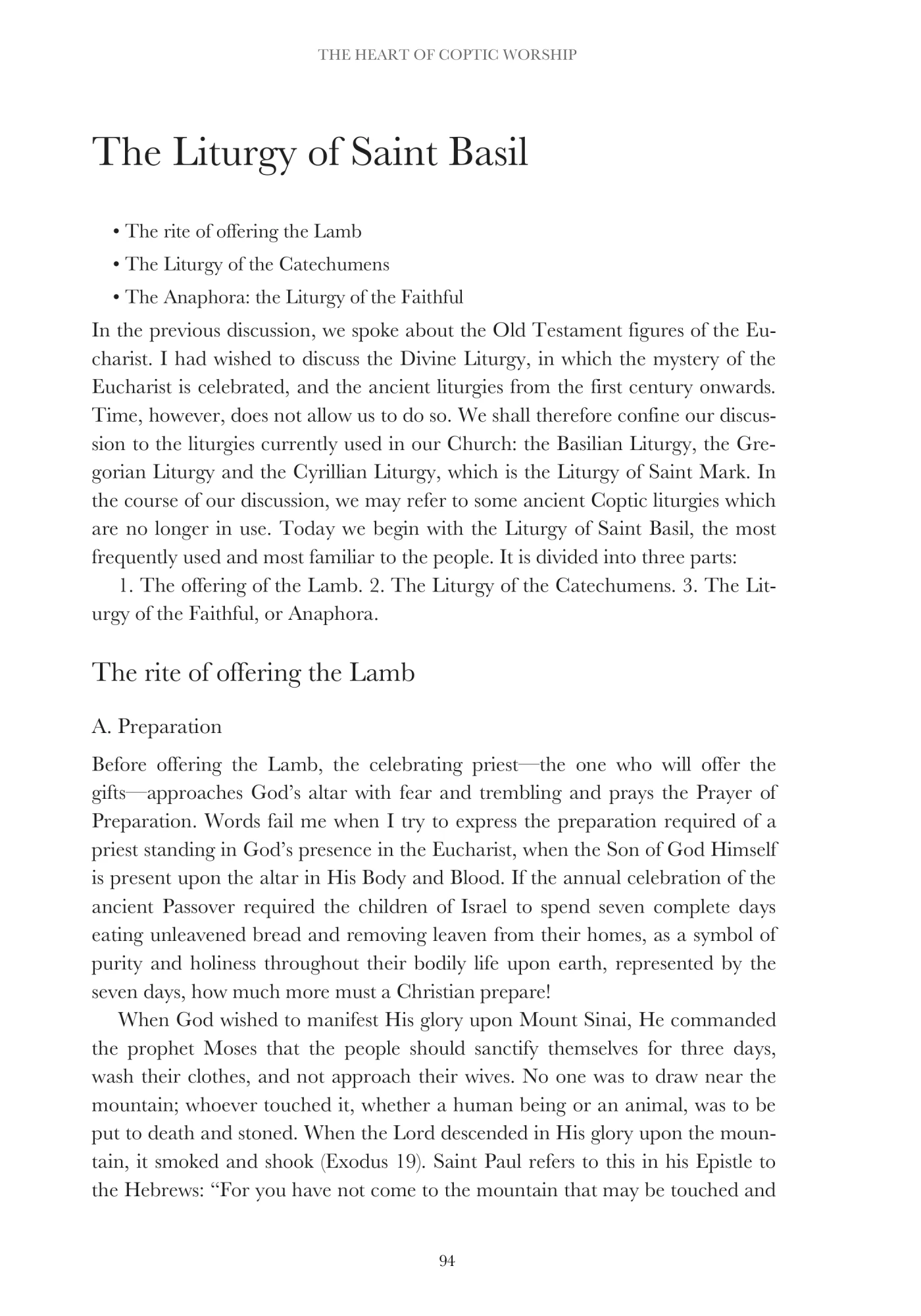 The Liturgy of Saint Basil
