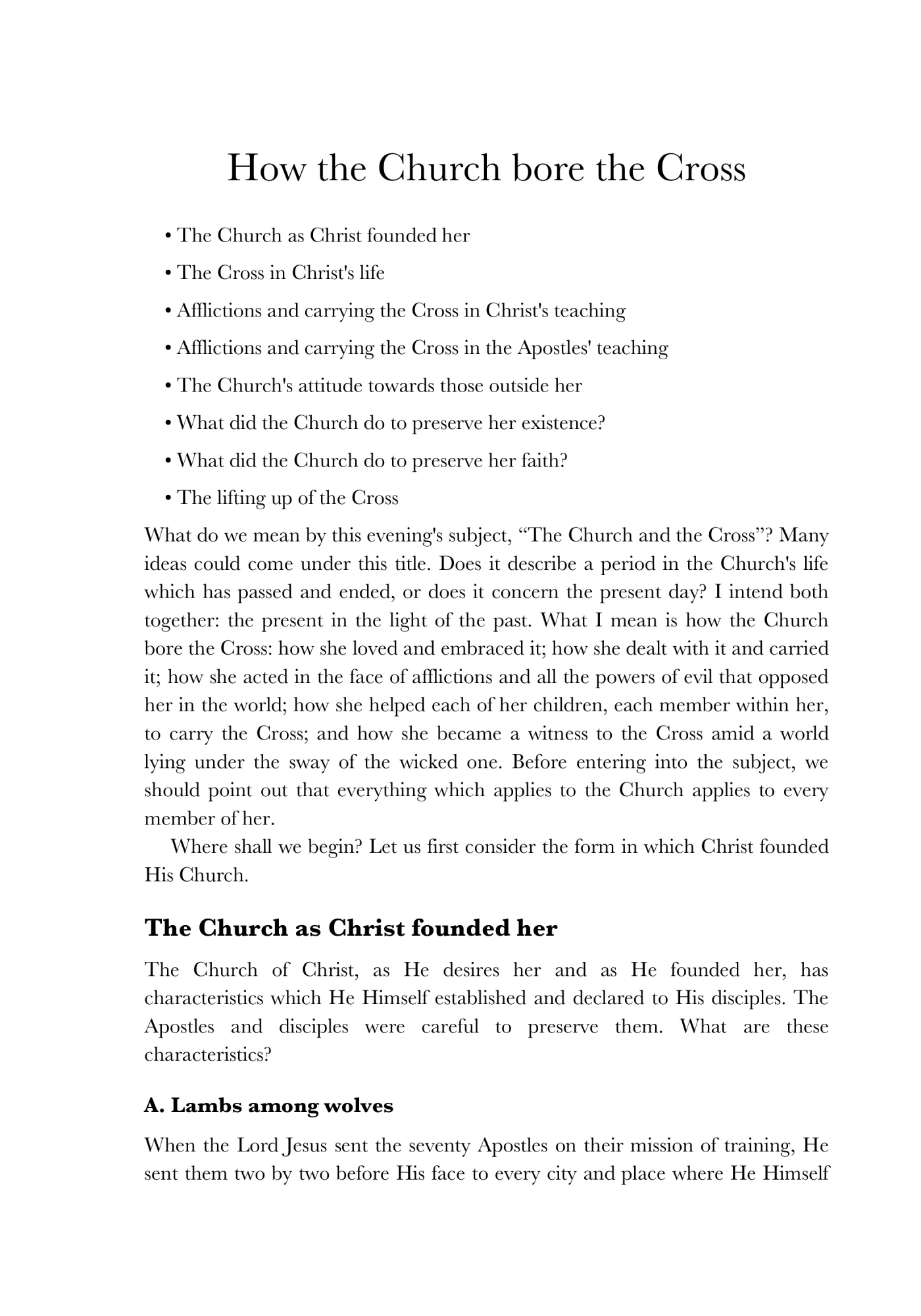 The Church that bore the Cross