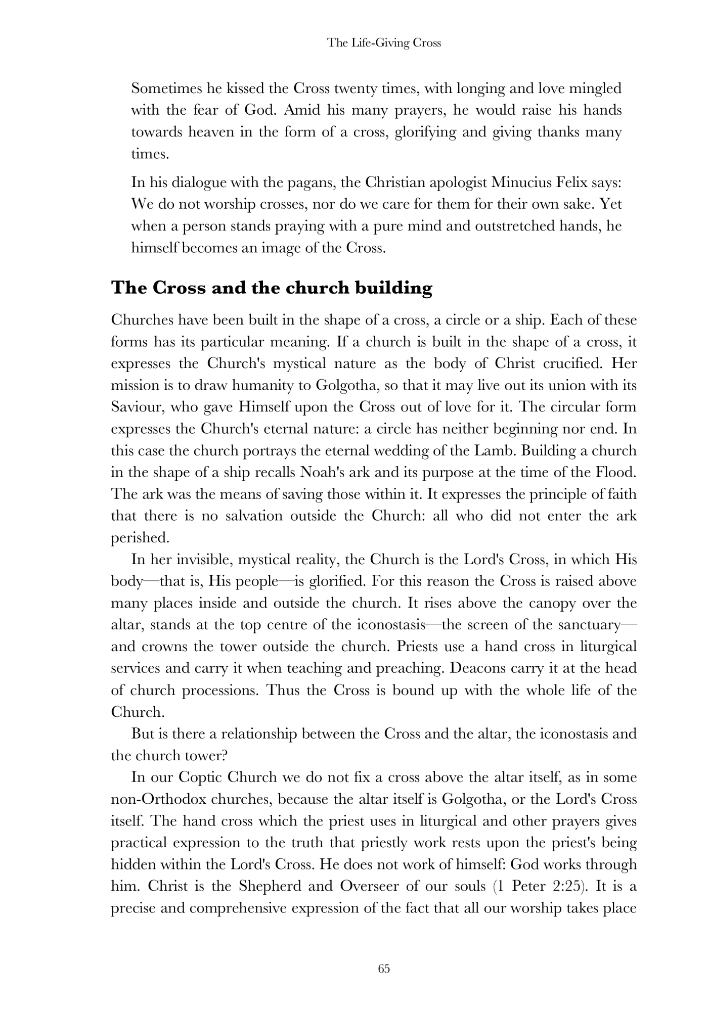 The Cross and the sacraments