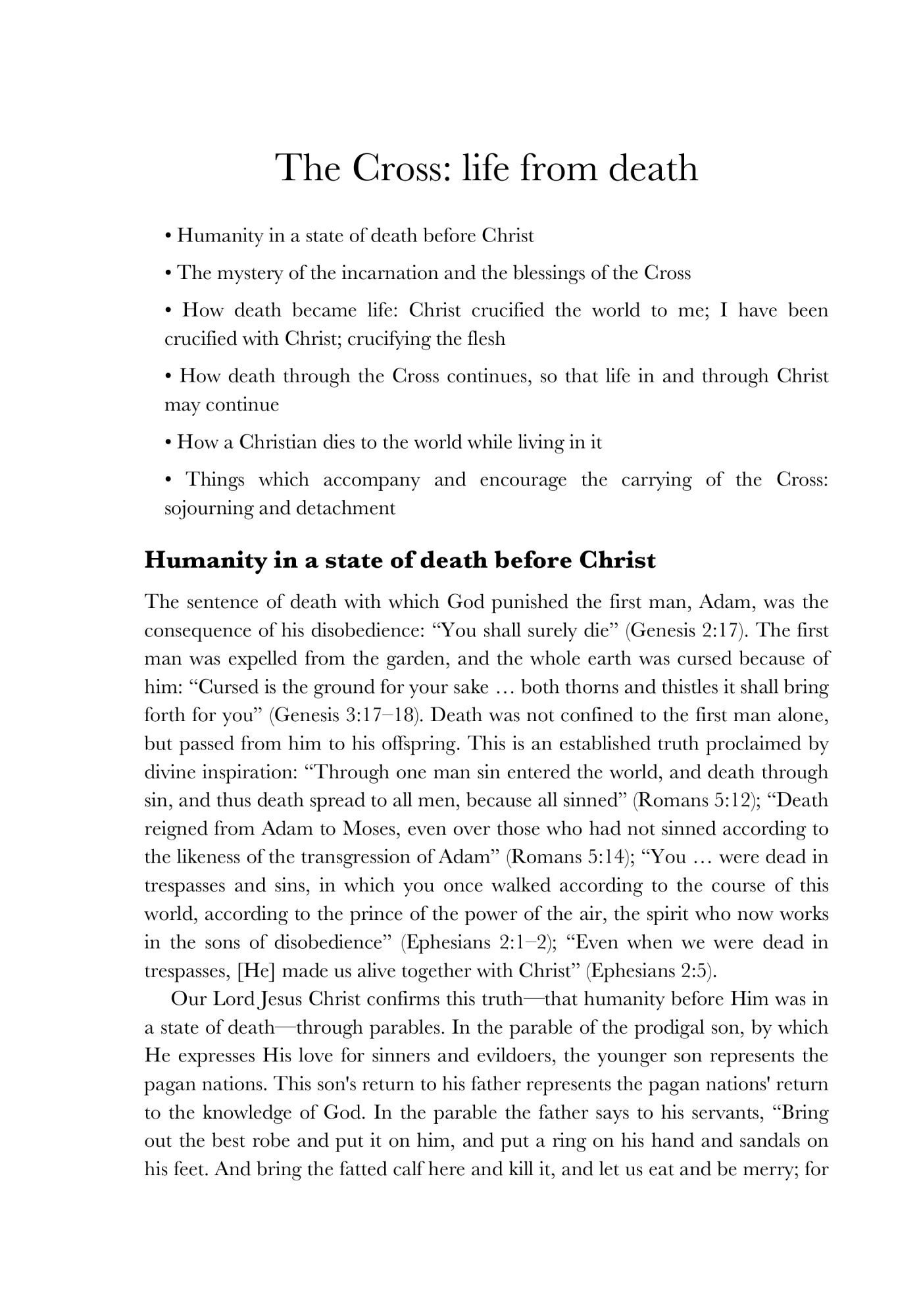 The Cross in daily life