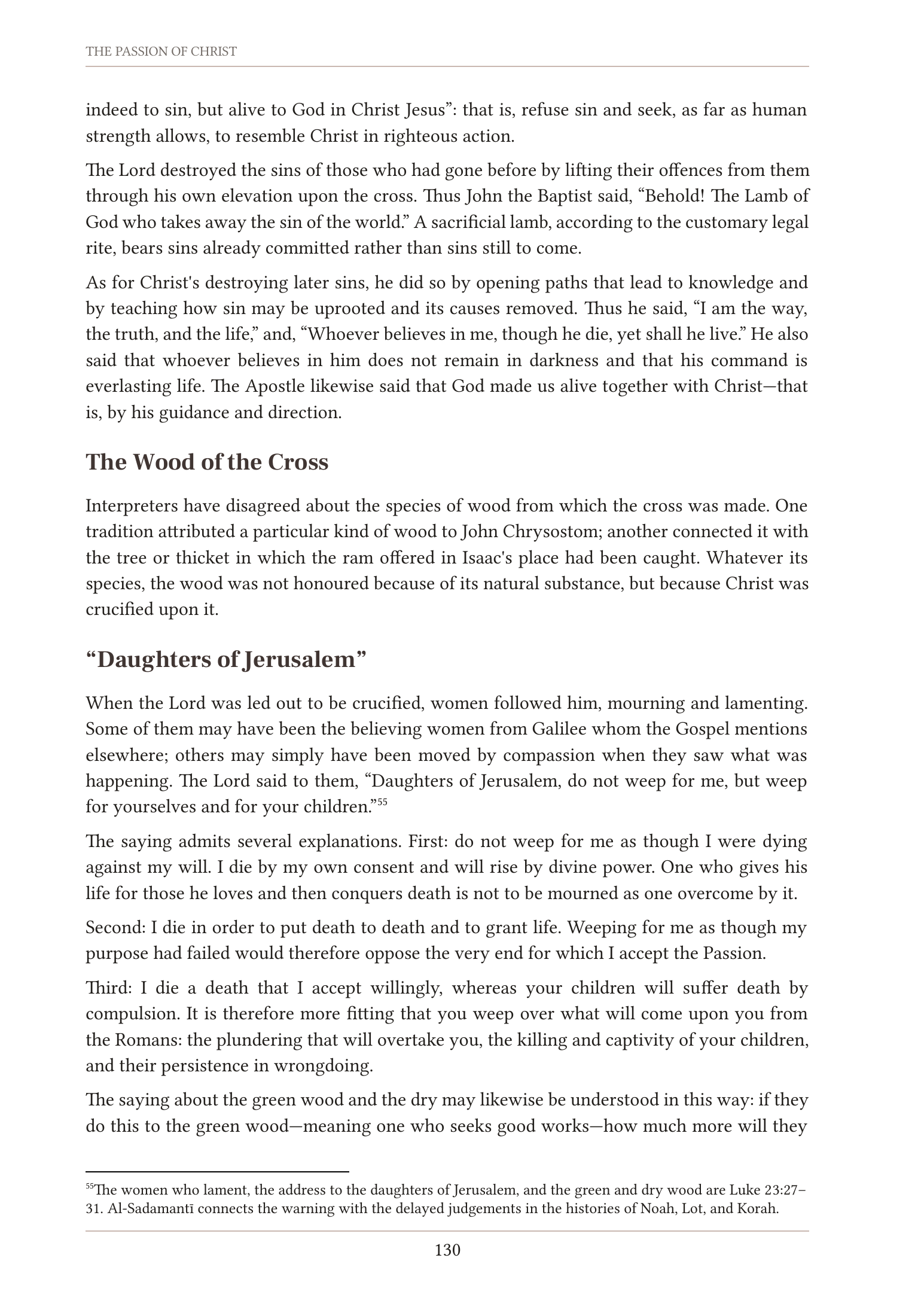 Why Christ chose the Cross