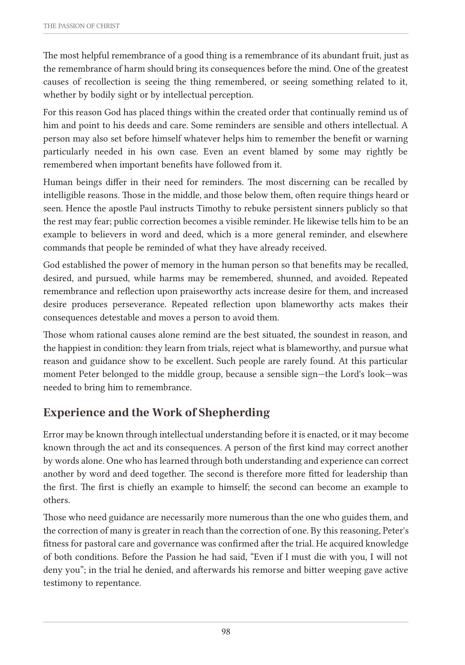 Peter’s denial and restoration