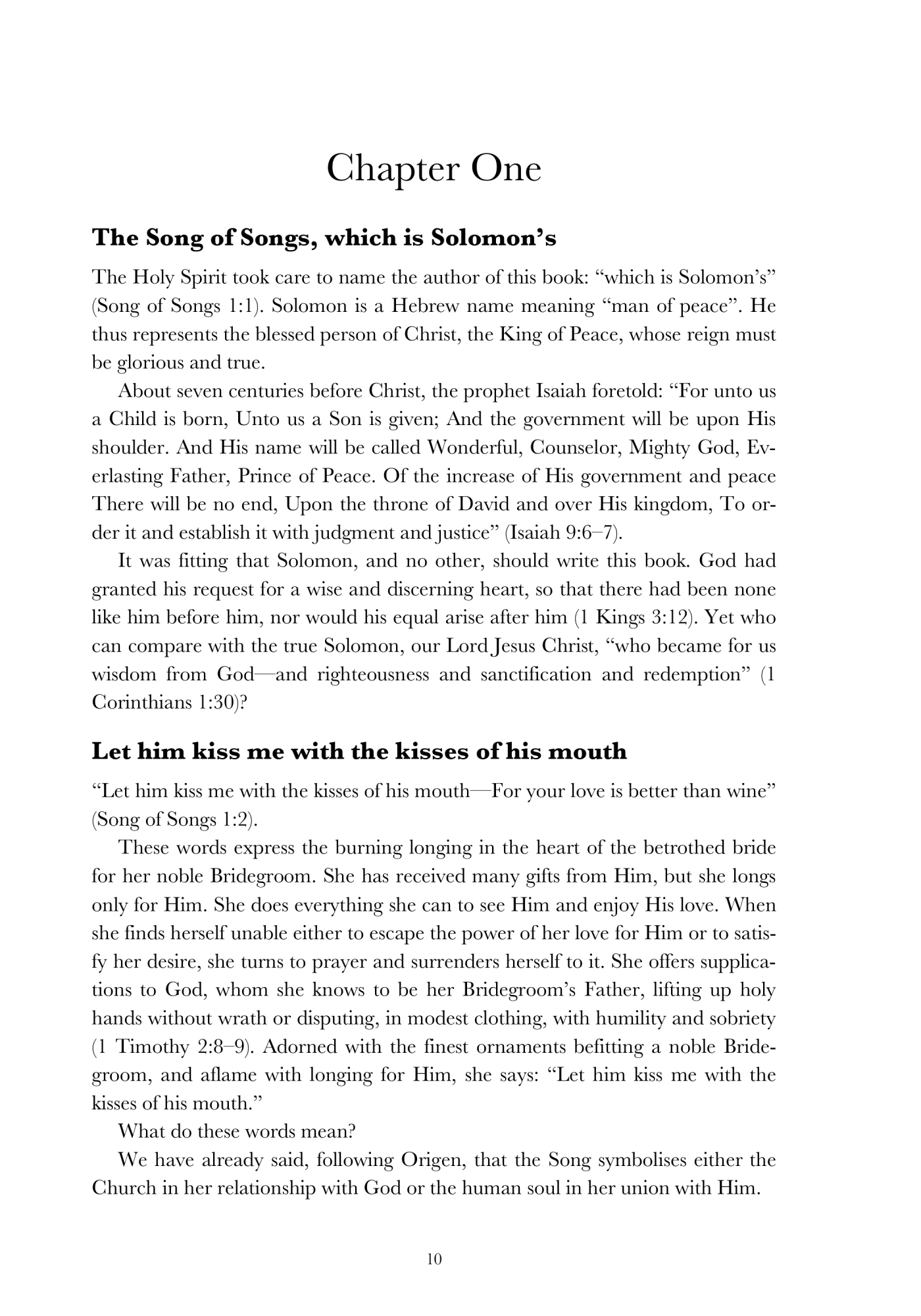 Song of Songs: chapter one