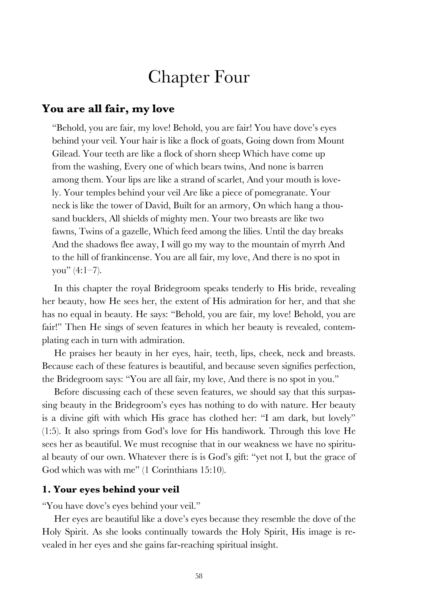 Song of Songs: chapter four