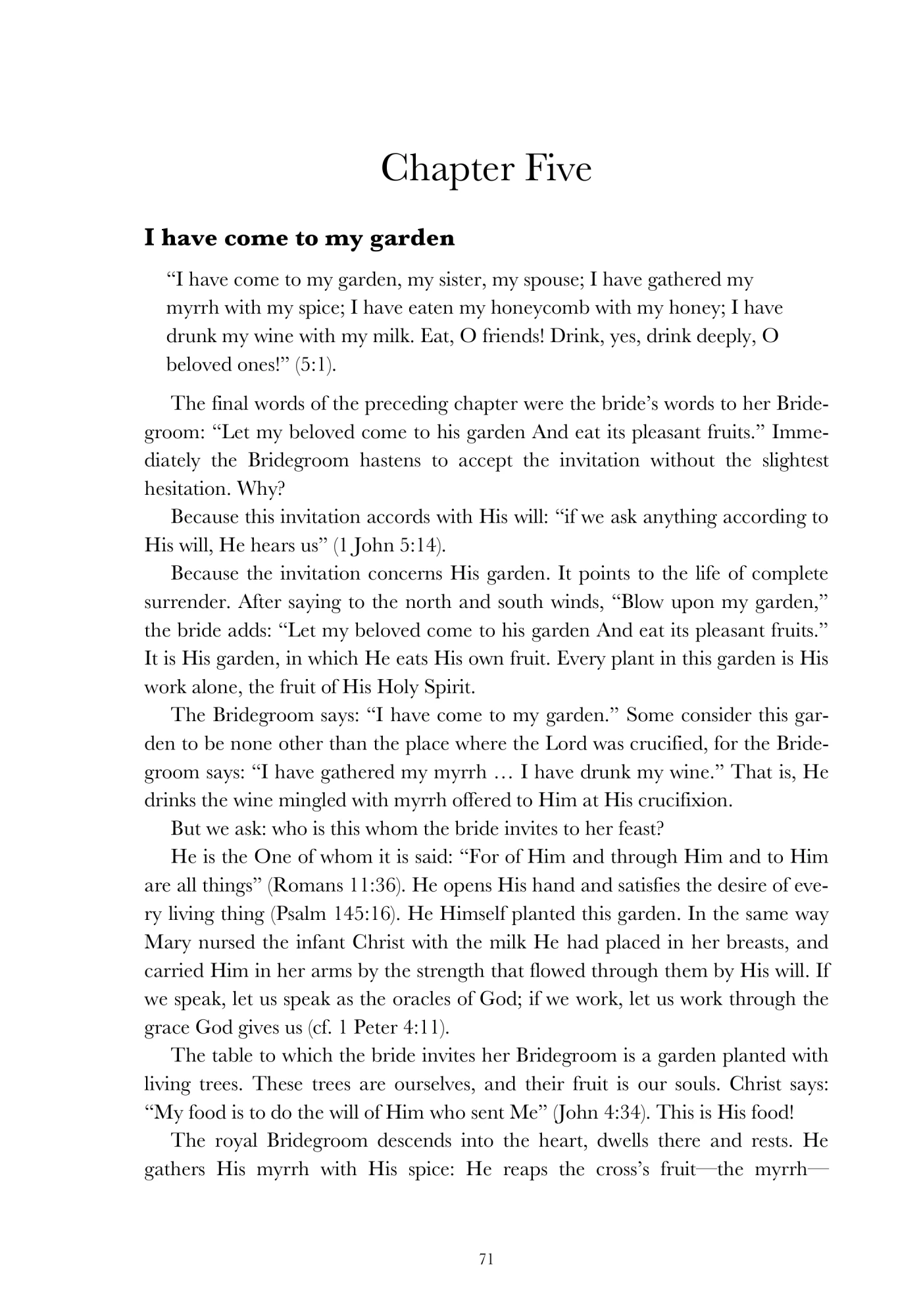 Song of Songs: chapter five