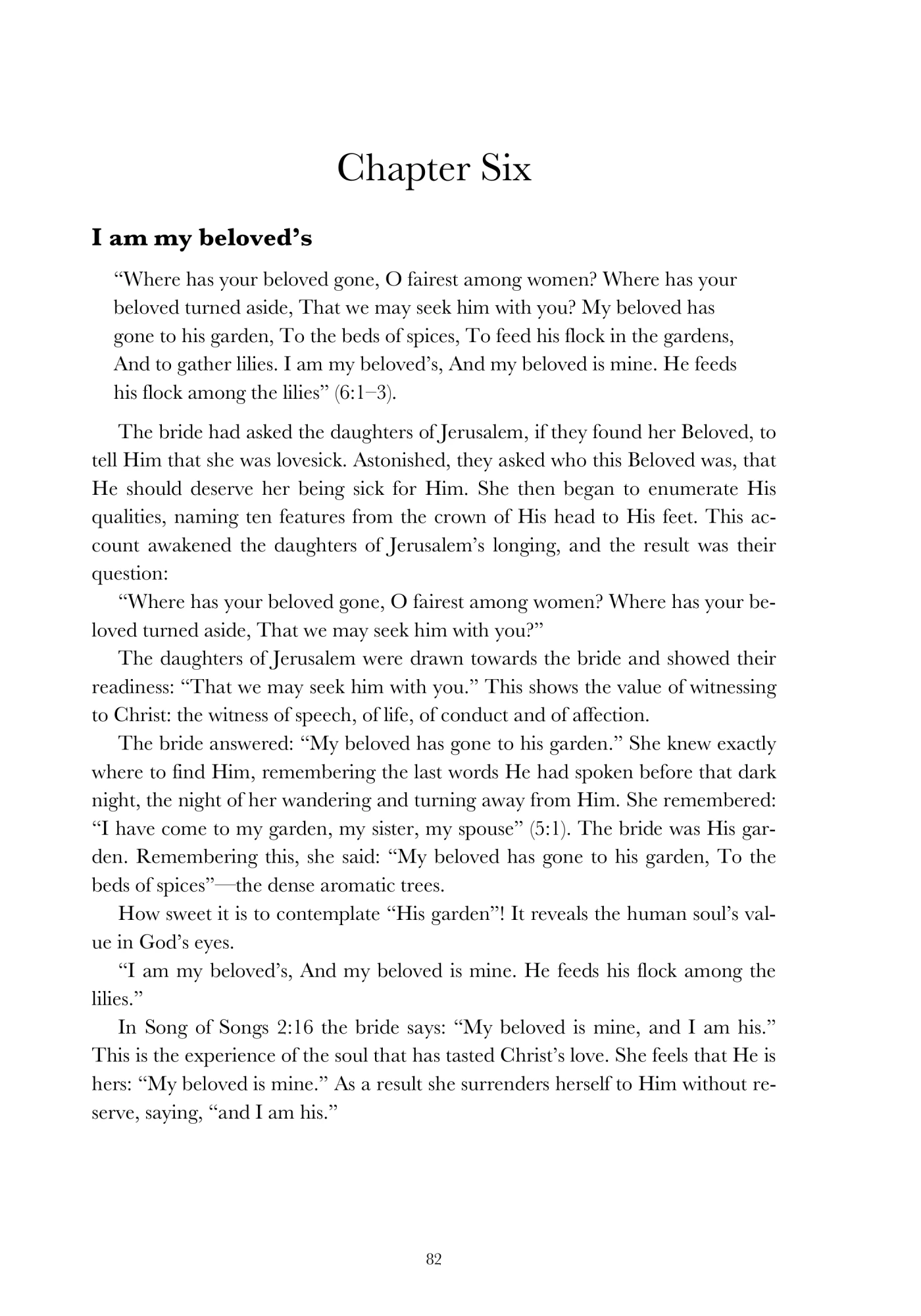 Song of Songs: chapter six