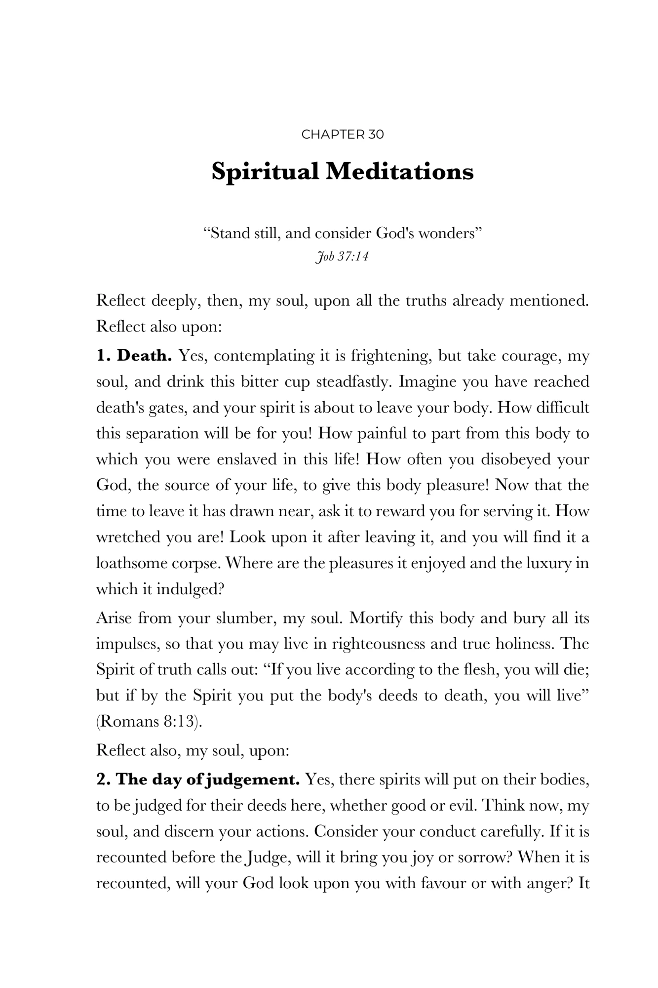 Spiritual meditations