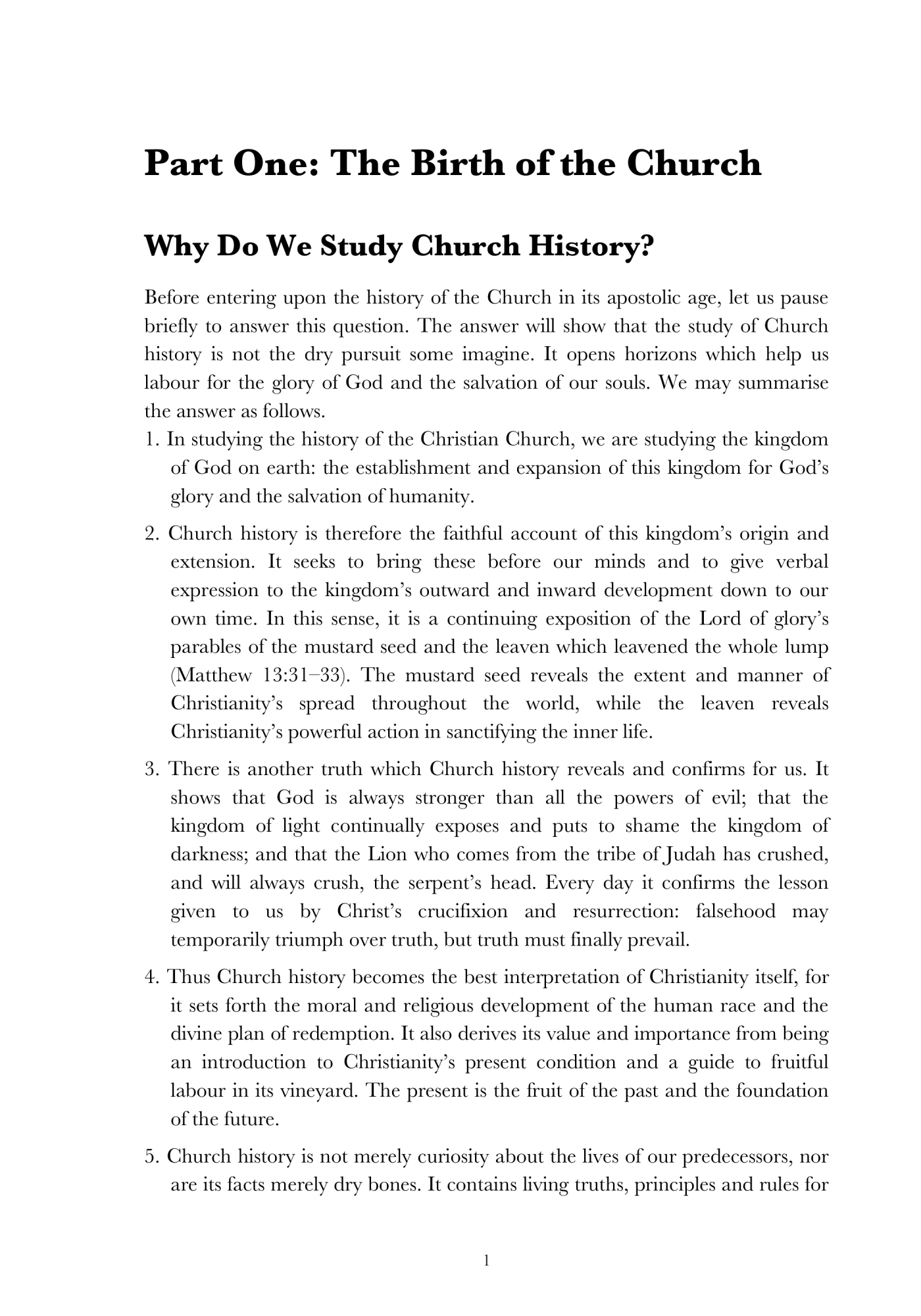 The birth of the Church