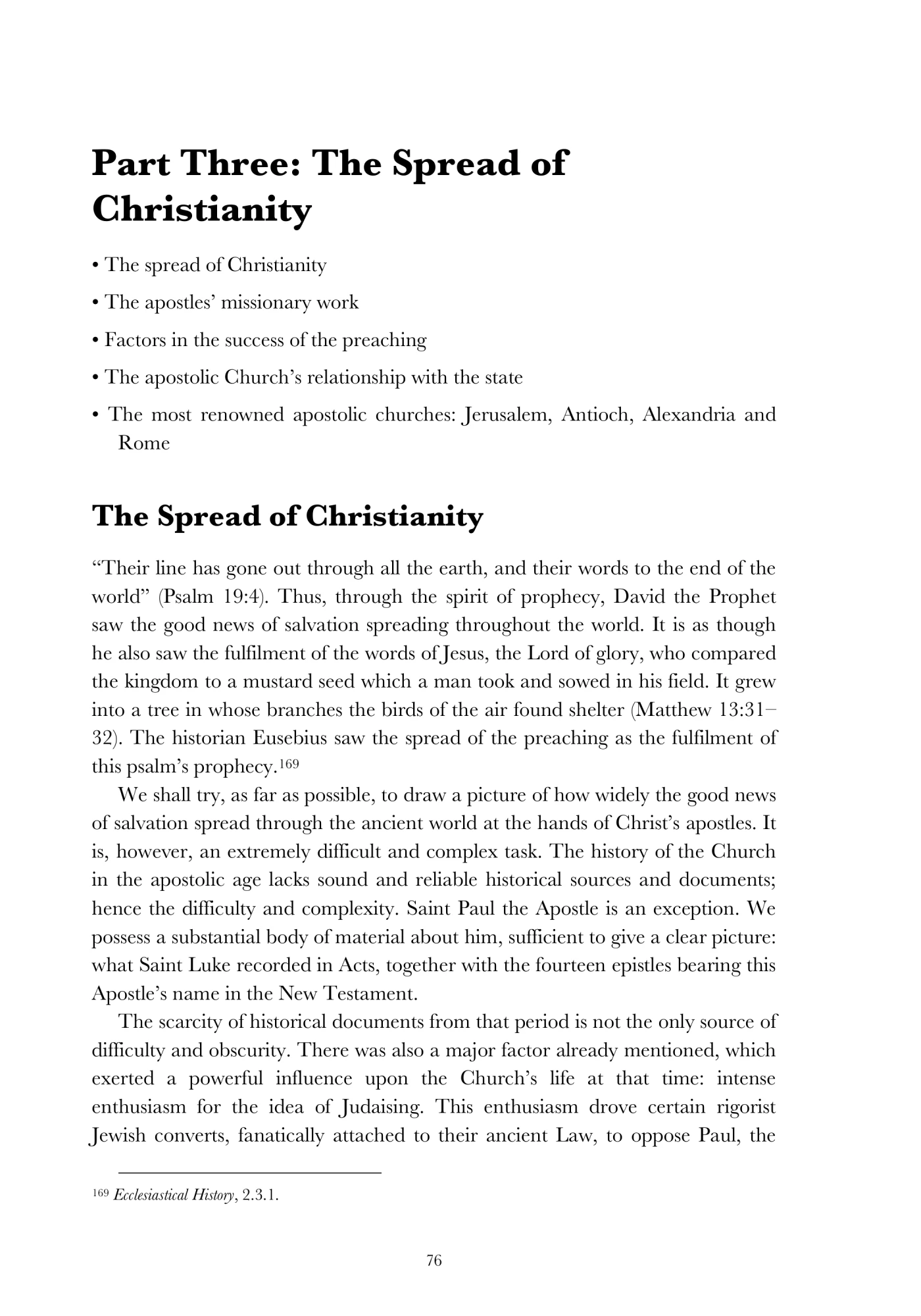 The spread of Christianity