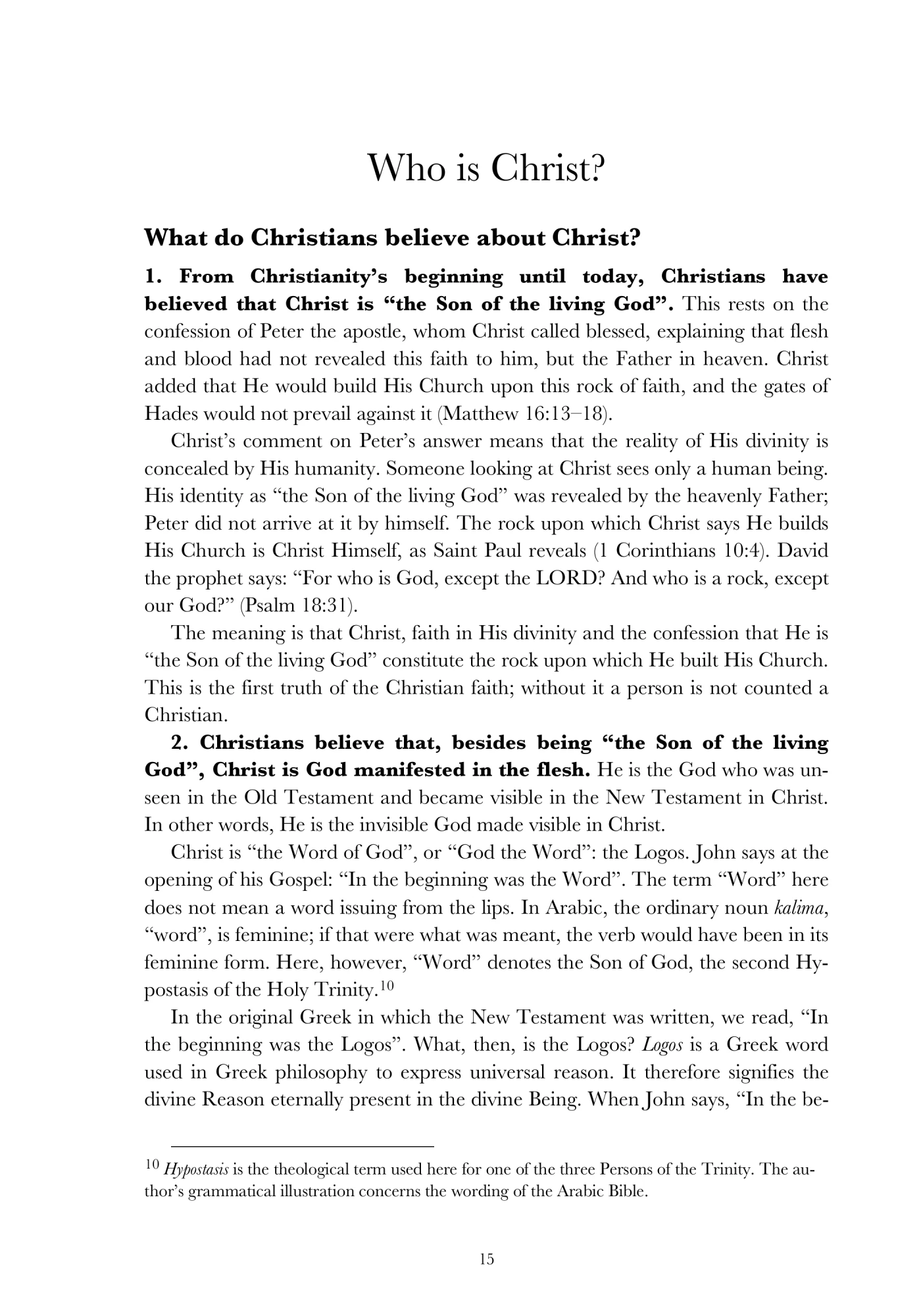 Who is Jesus Christ?